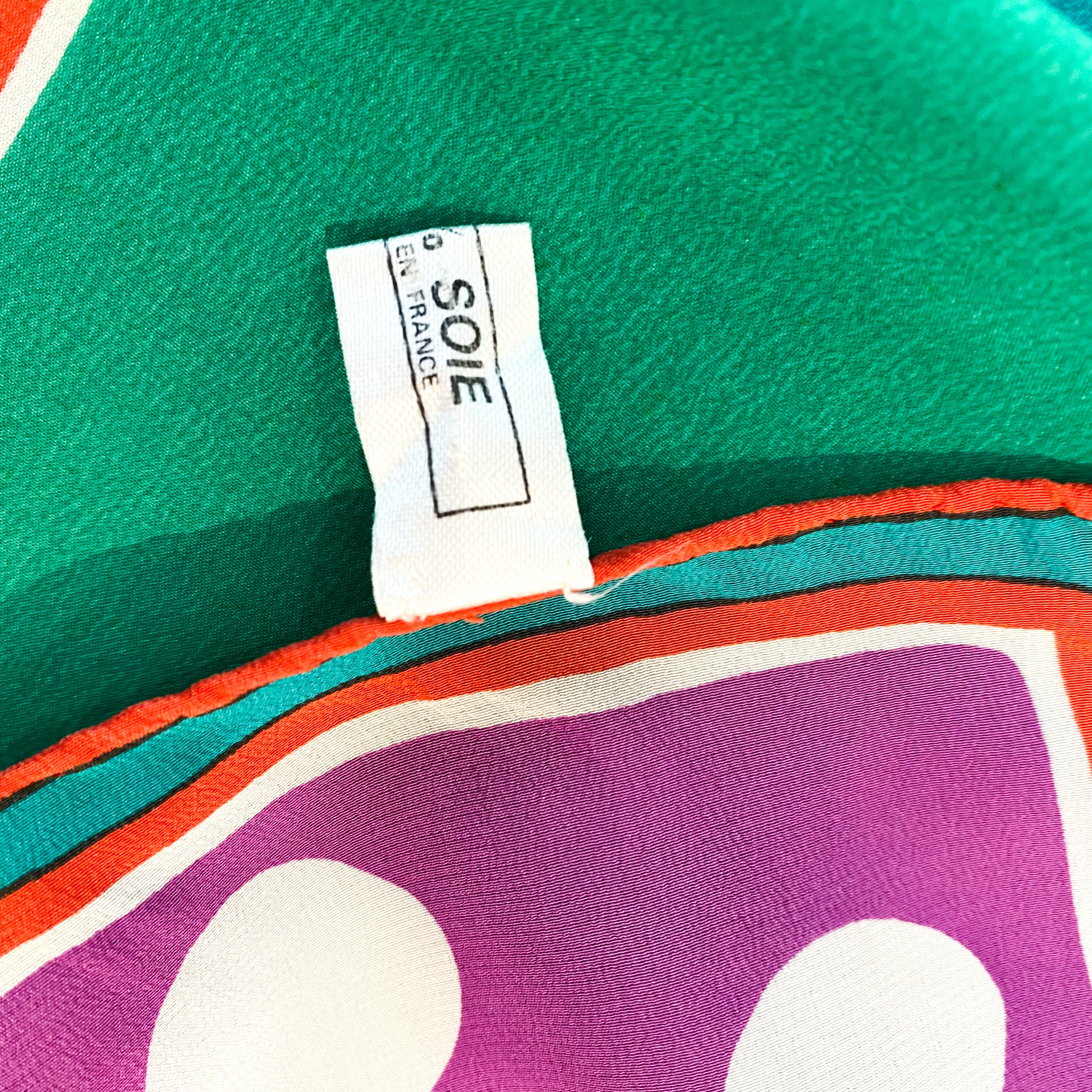 1980s Bright Colours Givenchy Silk Scarf