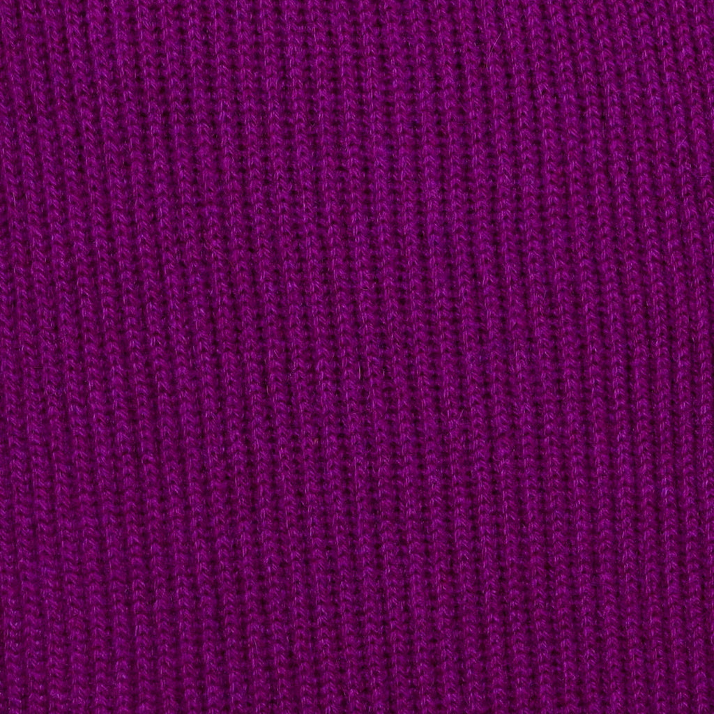Brand New Scottish Deep Magenta Rib Cashmere Scarf