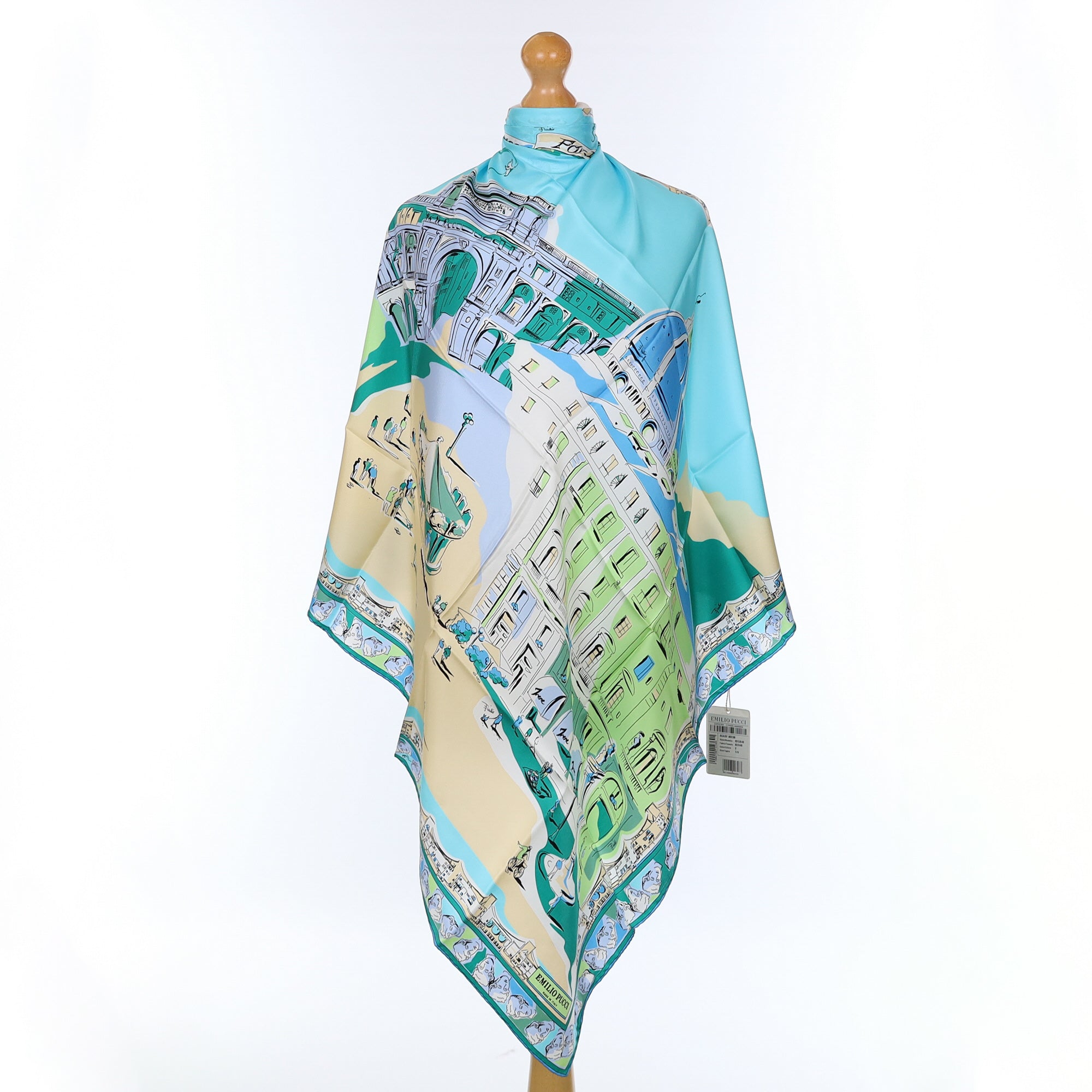 Brand New Boxed Emilio Pucci Florence Plaza Silk Scarf