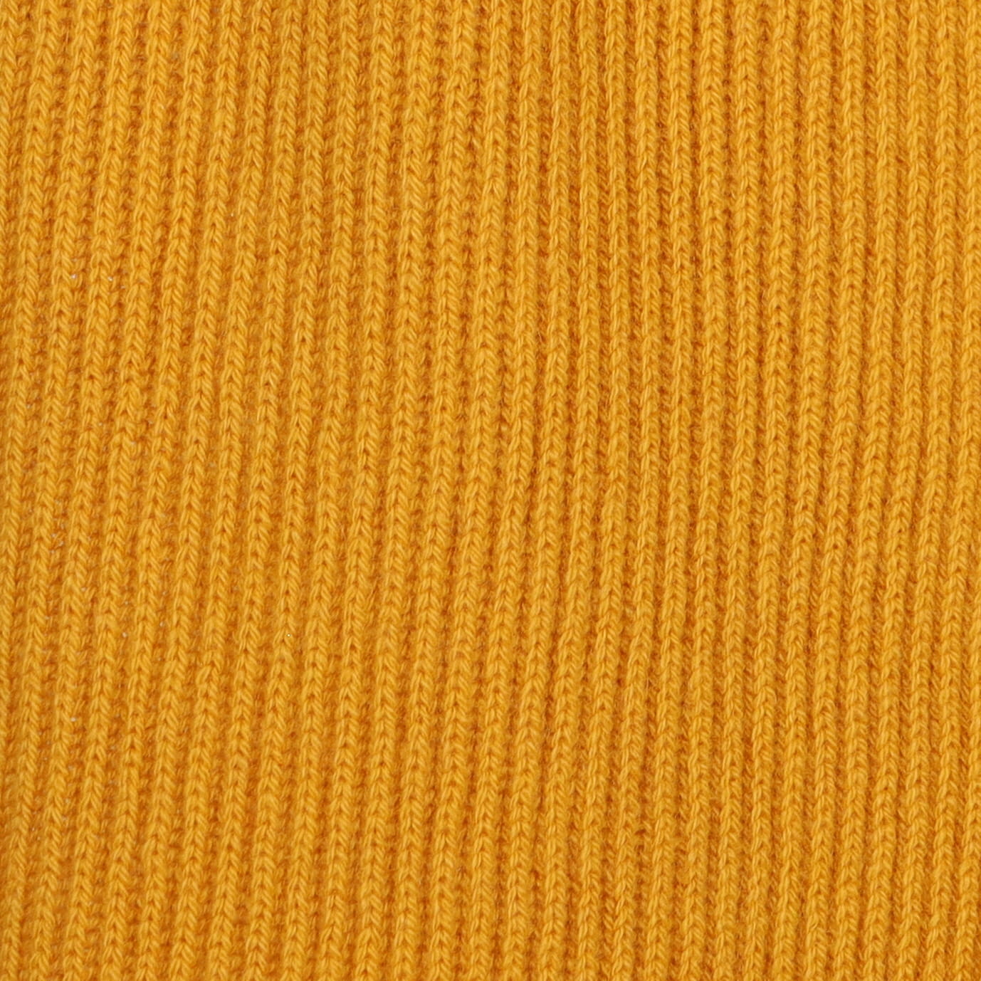 Brand New Scottish Mustard Rib Cashmere Scarf