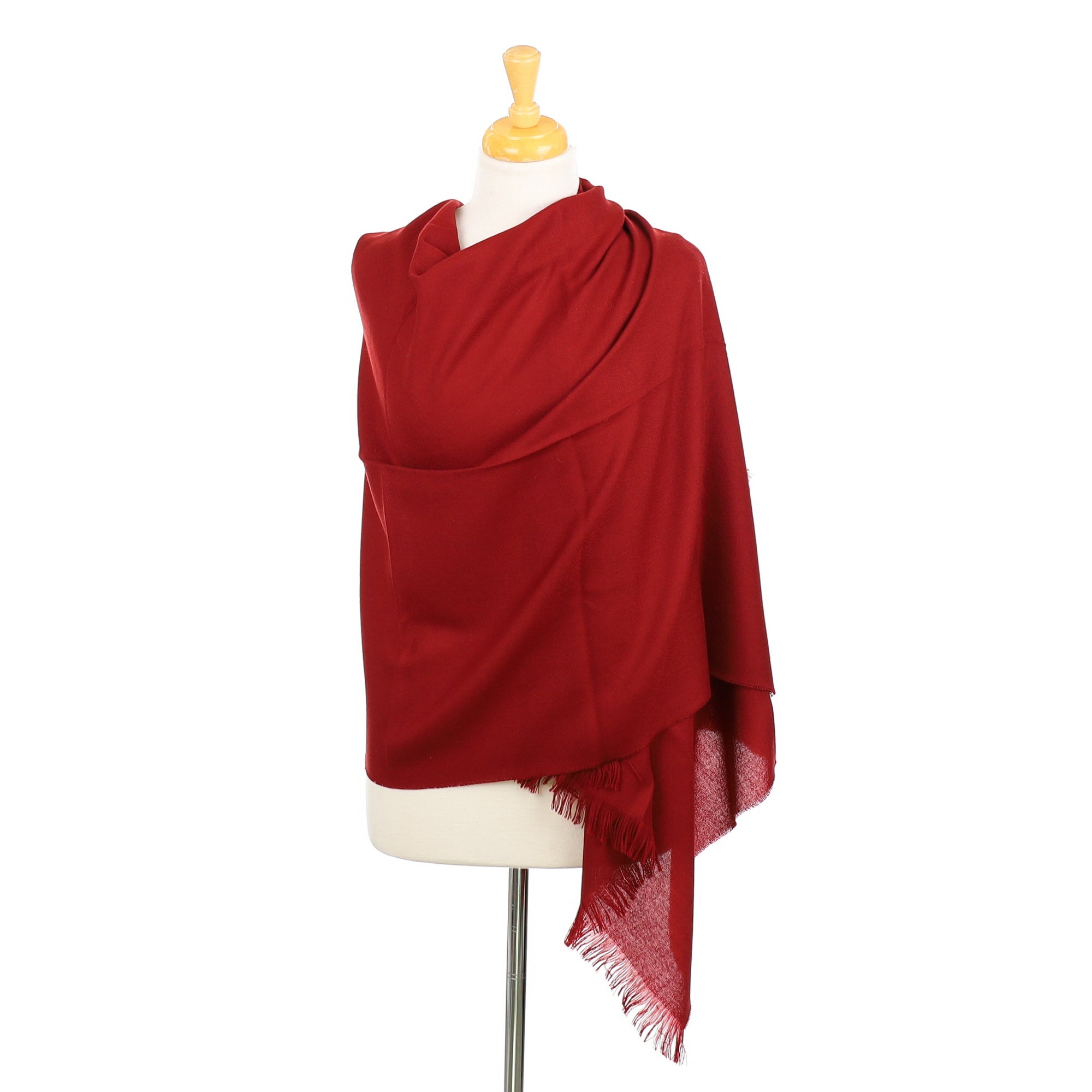 Scottish Begg & Co Maroon Red Cashmere Wrap
