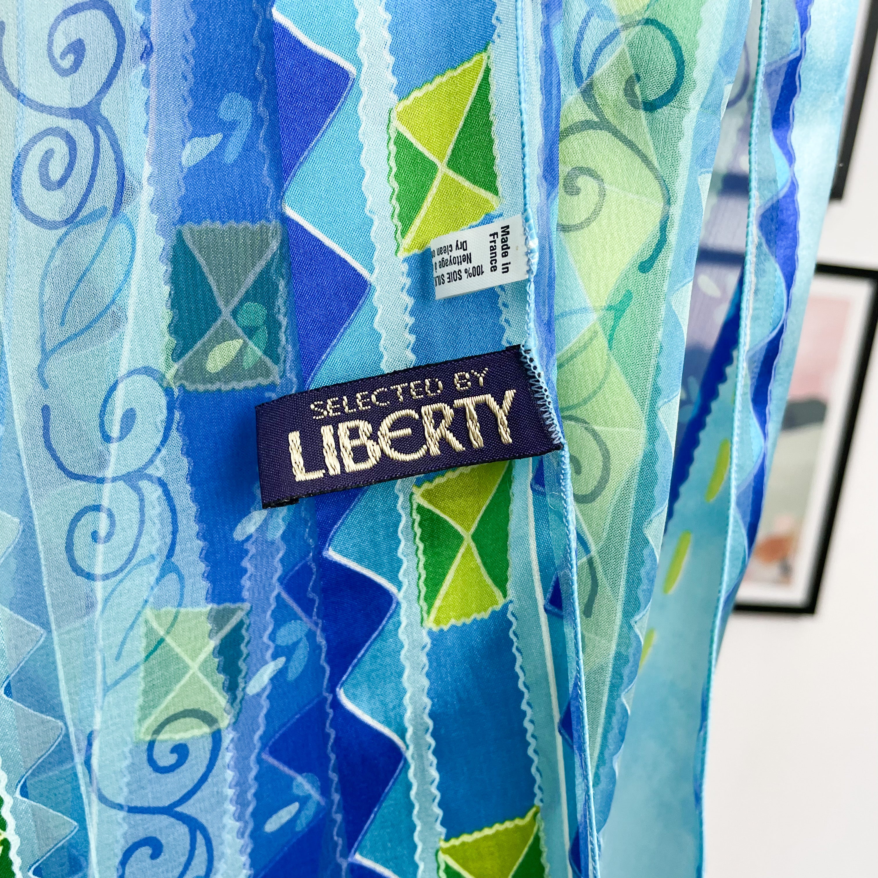 Liberty Chiffon Long Vintage Silk Scarf
