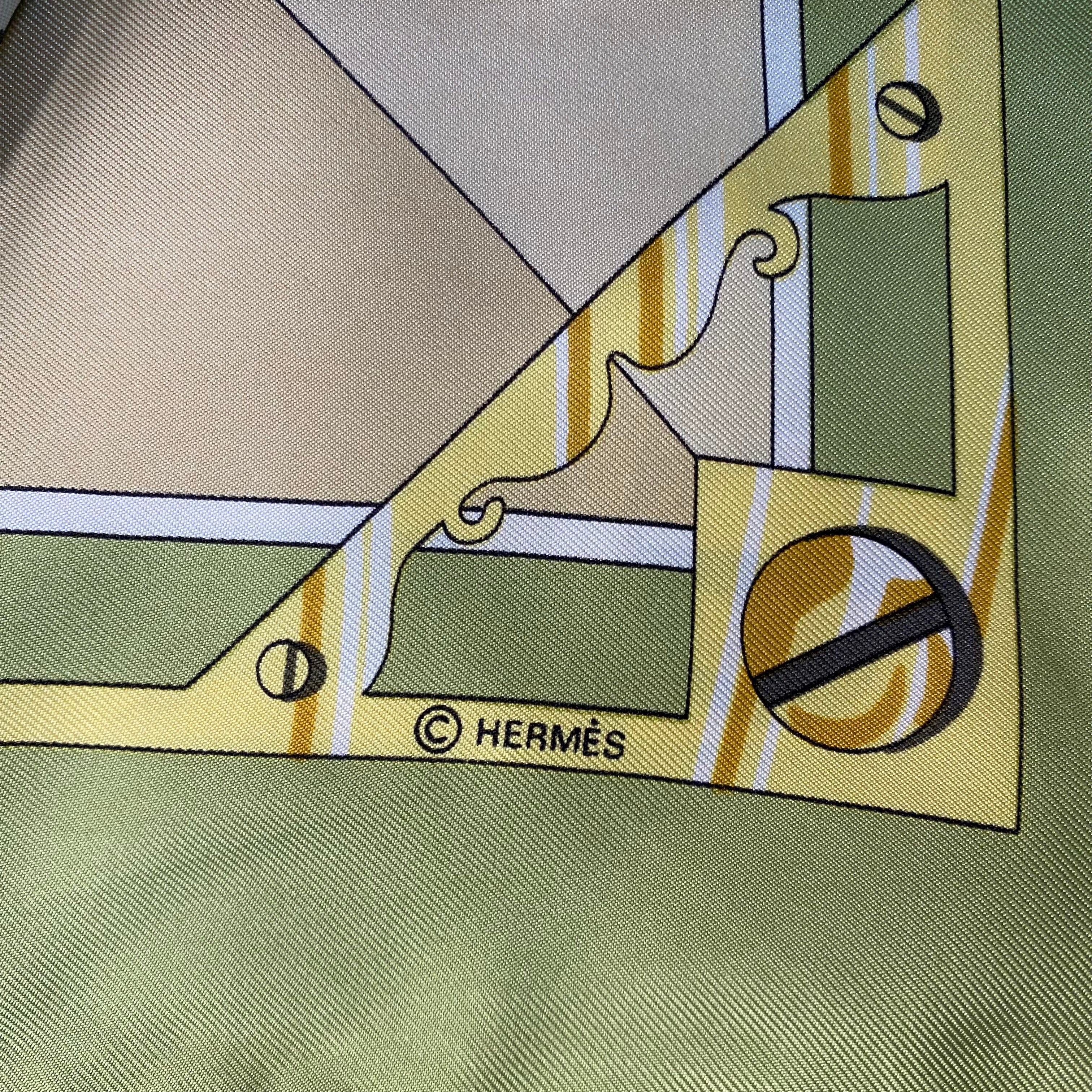Hermès Sextants Silk Scarf