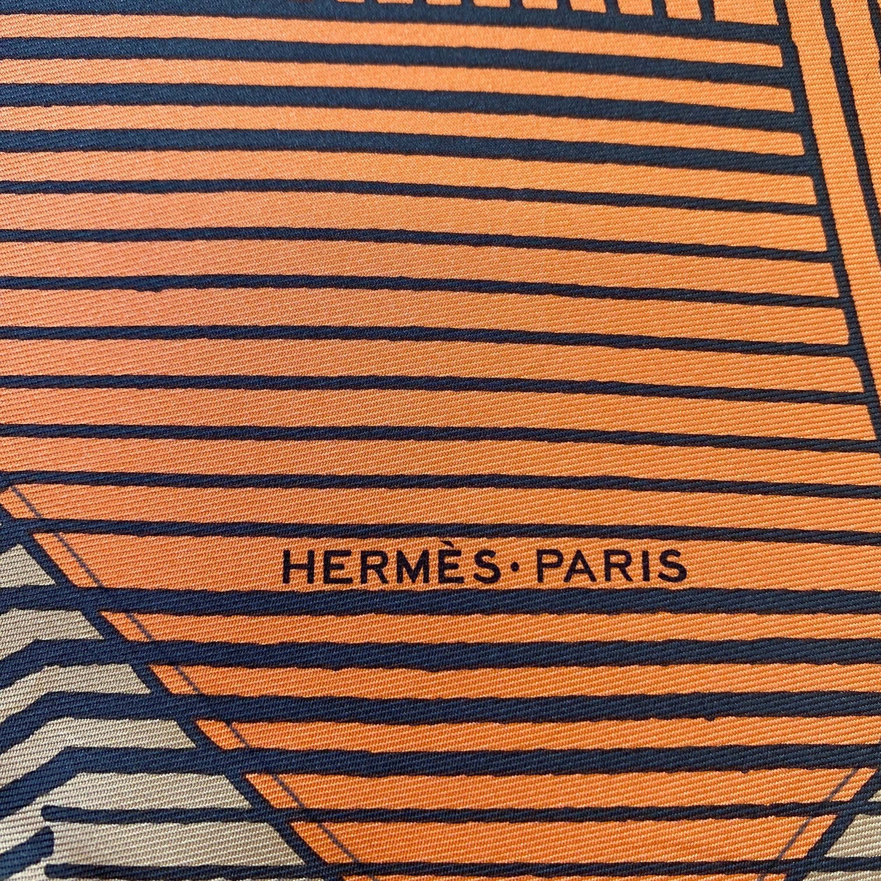 Pristine Boxed Hermès Jeu des Omnibus Remix Silk Scarf Rare