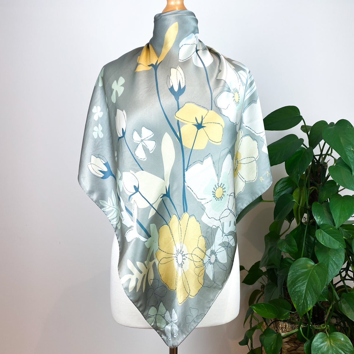 Radley Floral Satin Silk Scarf