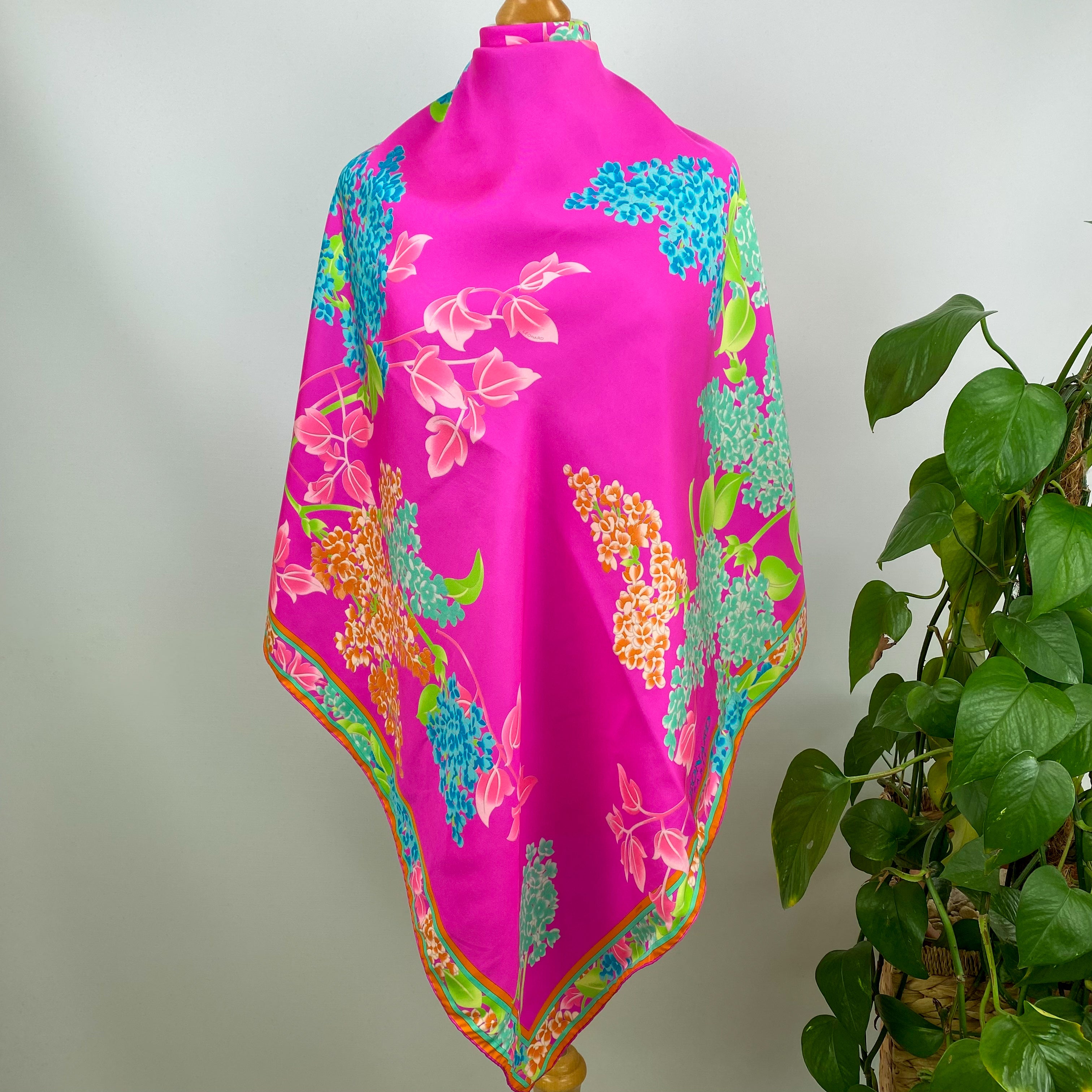 Brand New Leonard Paris Designer Silk Scarf