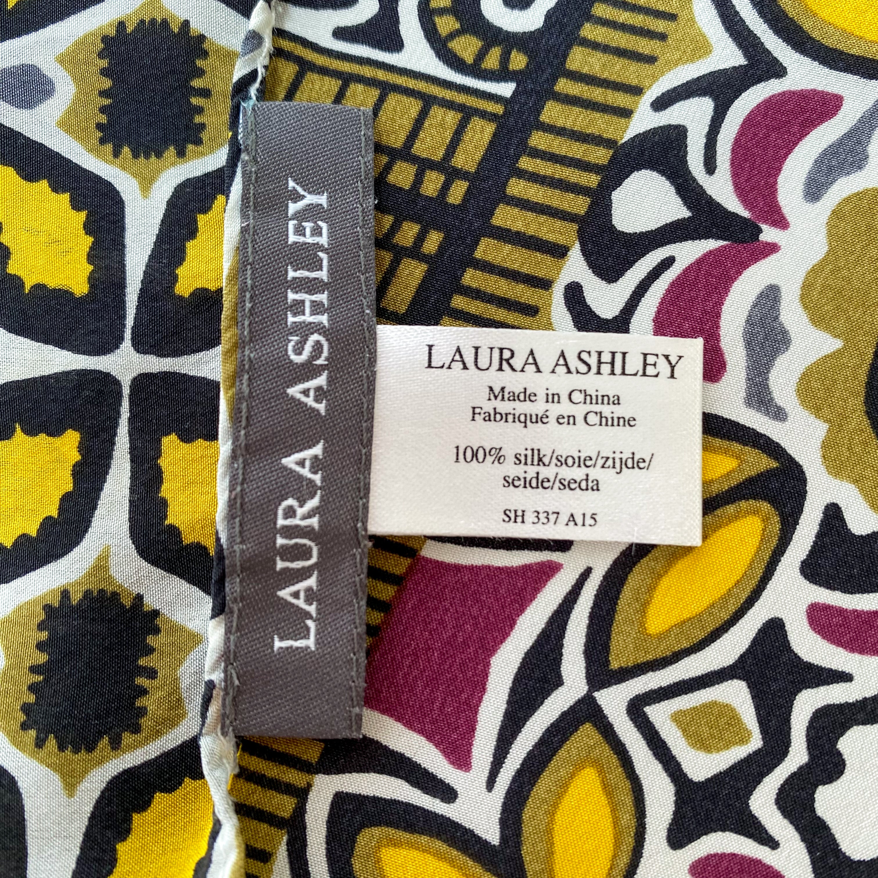 Laura Ashley Floral Silk Scarf