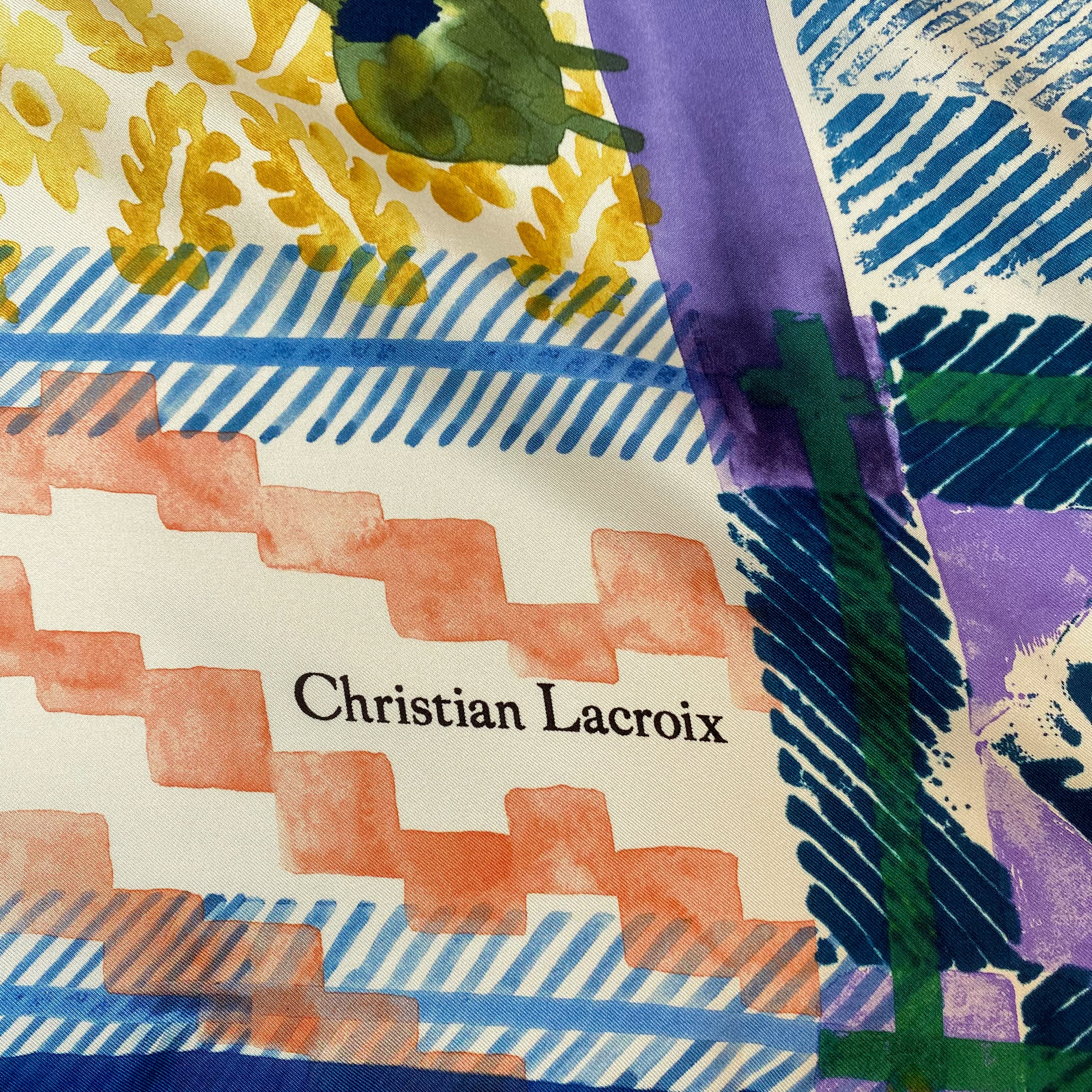Brand New Christian Lacroix Butterfly Silk Scarf