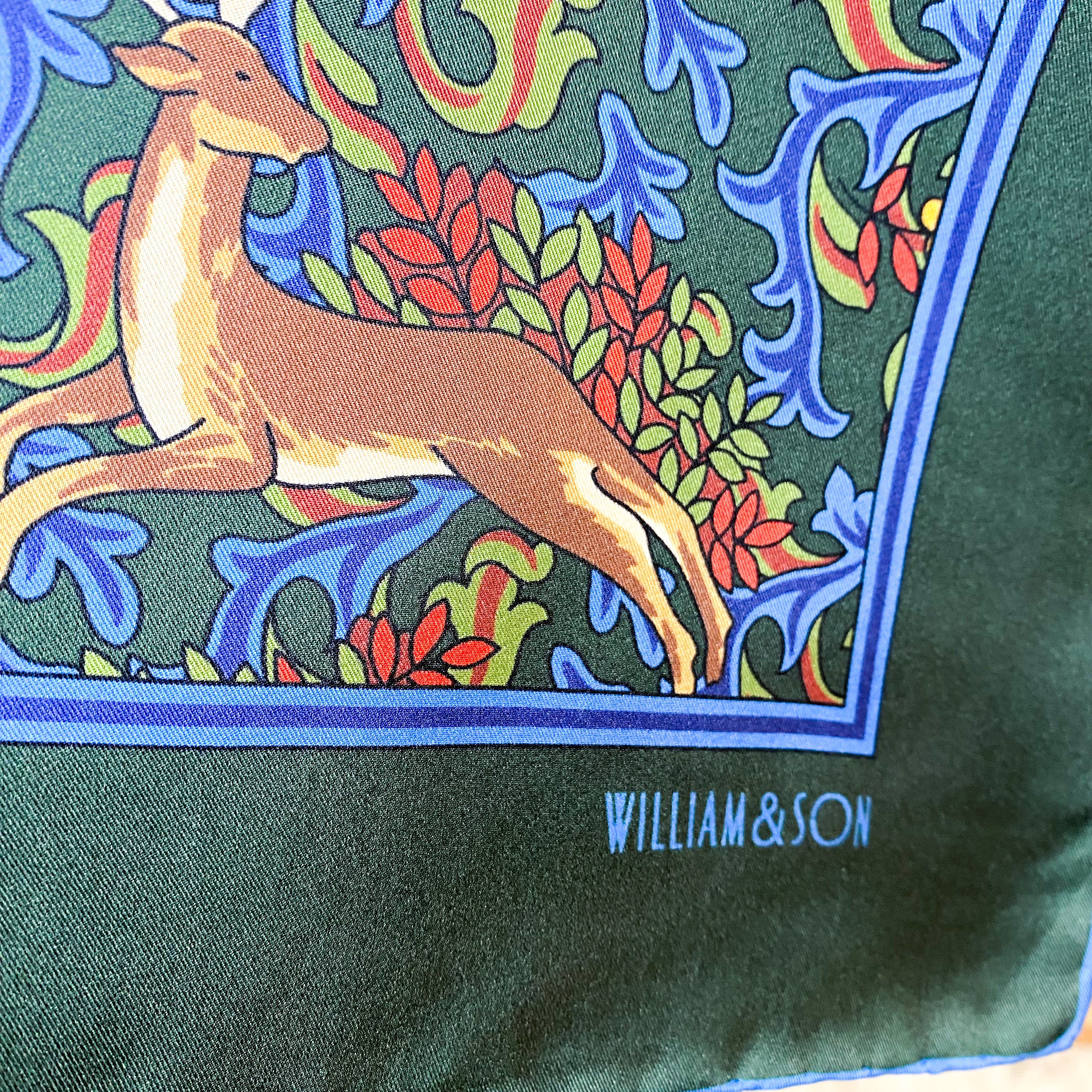 Brand New William & Son Stag Silk Scarf