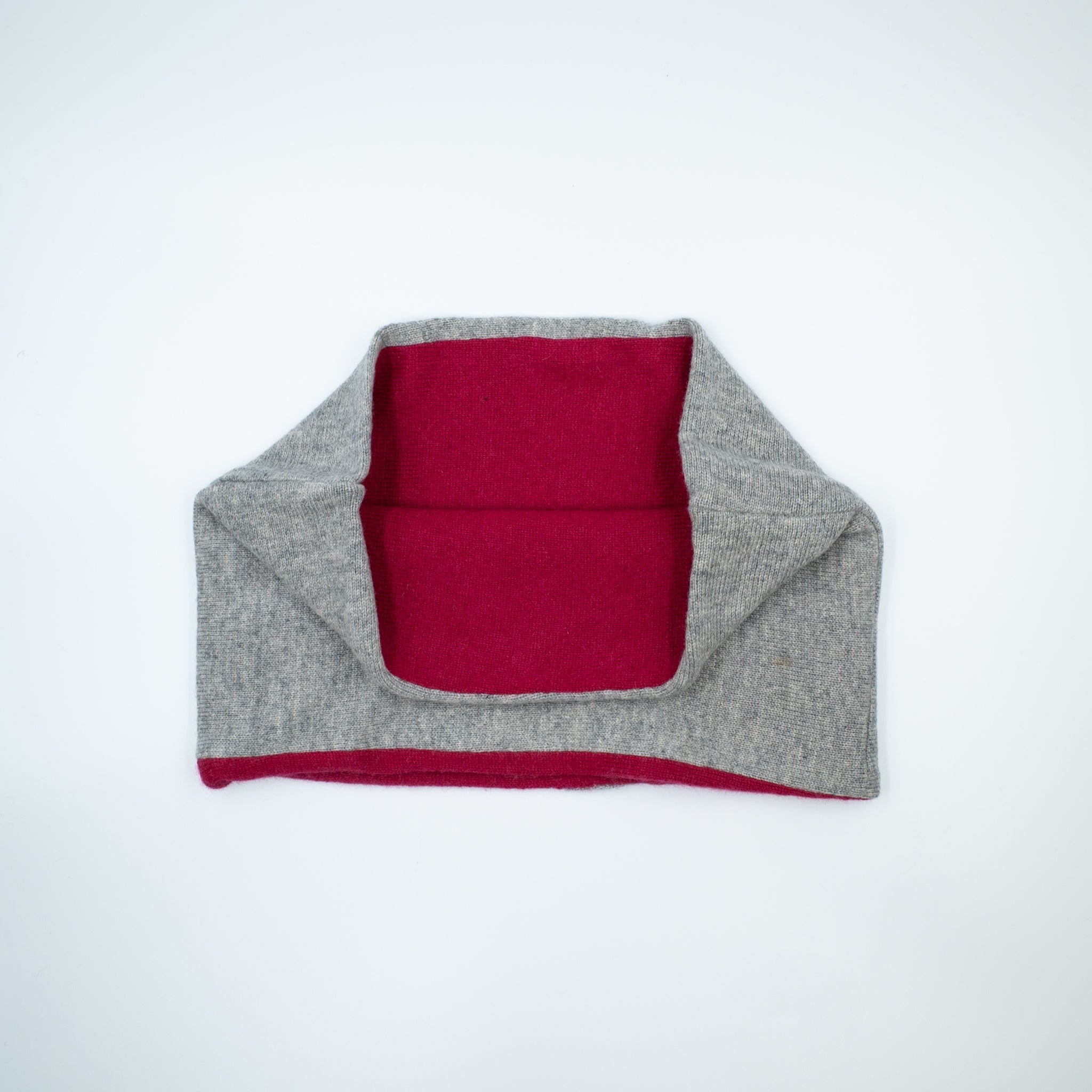 Smoke Grey and Cherry Pink Neck Warmer