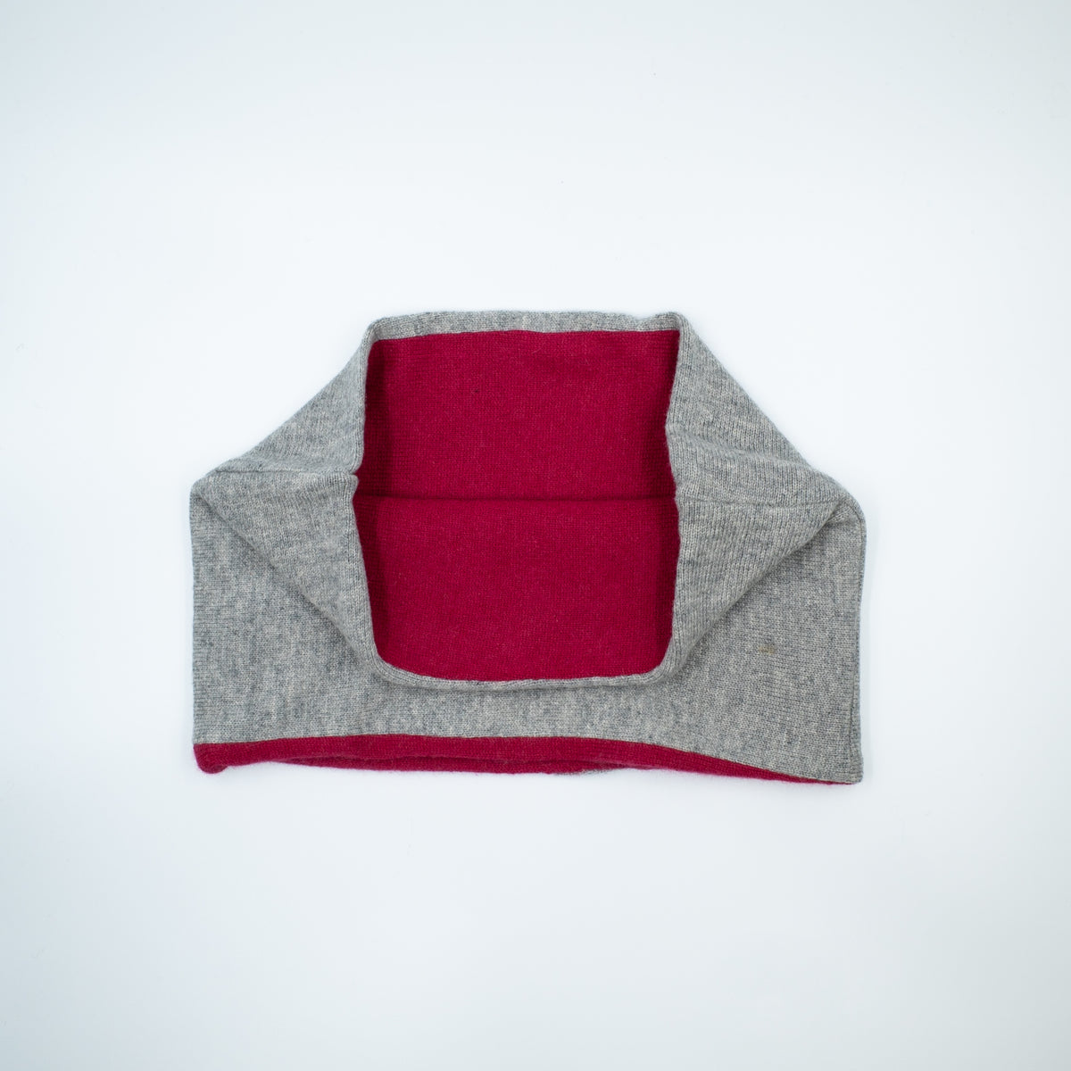 Smoke Grey and Cherry Pink Neck Warmer