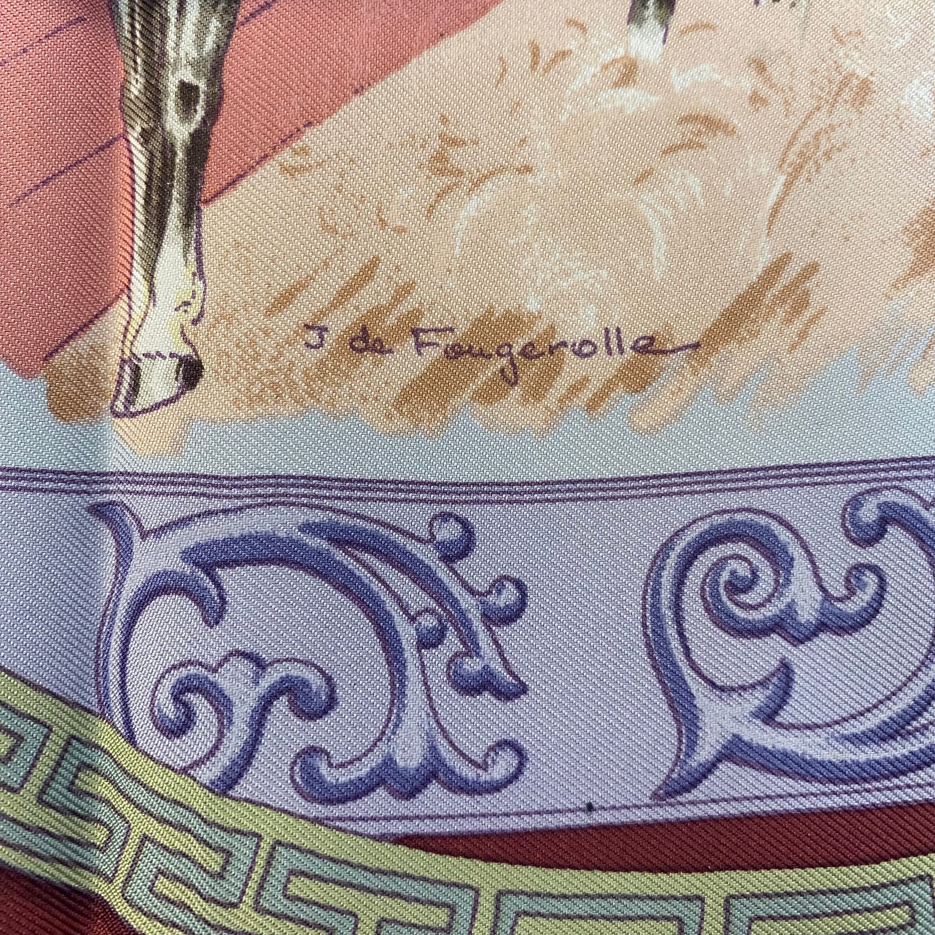 Hermès Charreda Silk Scarf
