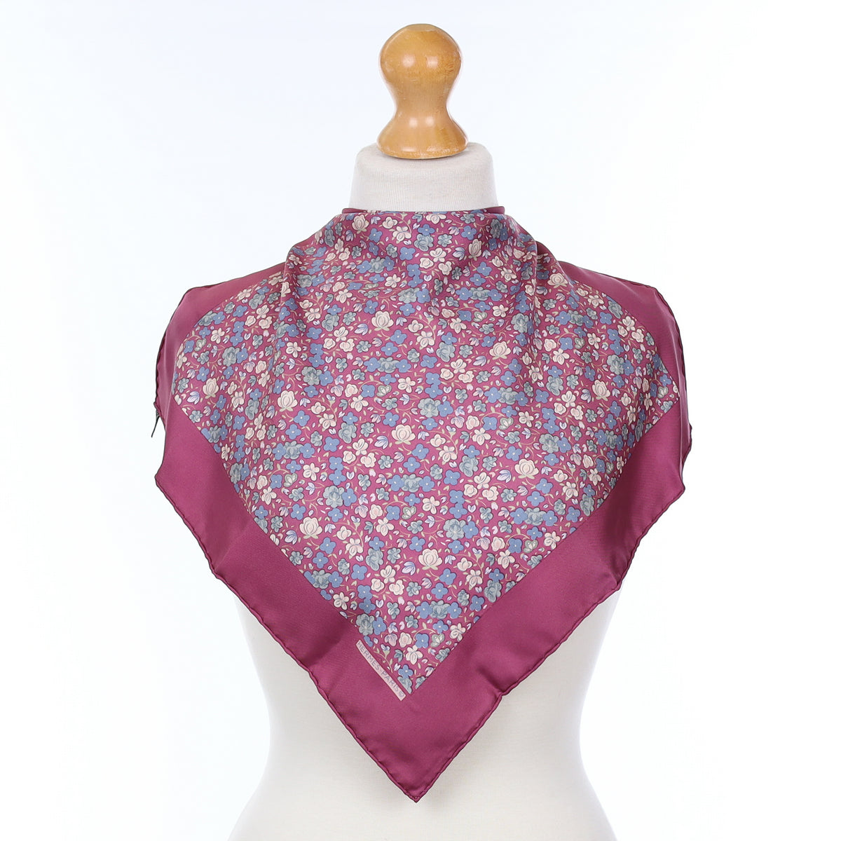 Hermès Purple Floral 42 Silk Scarf