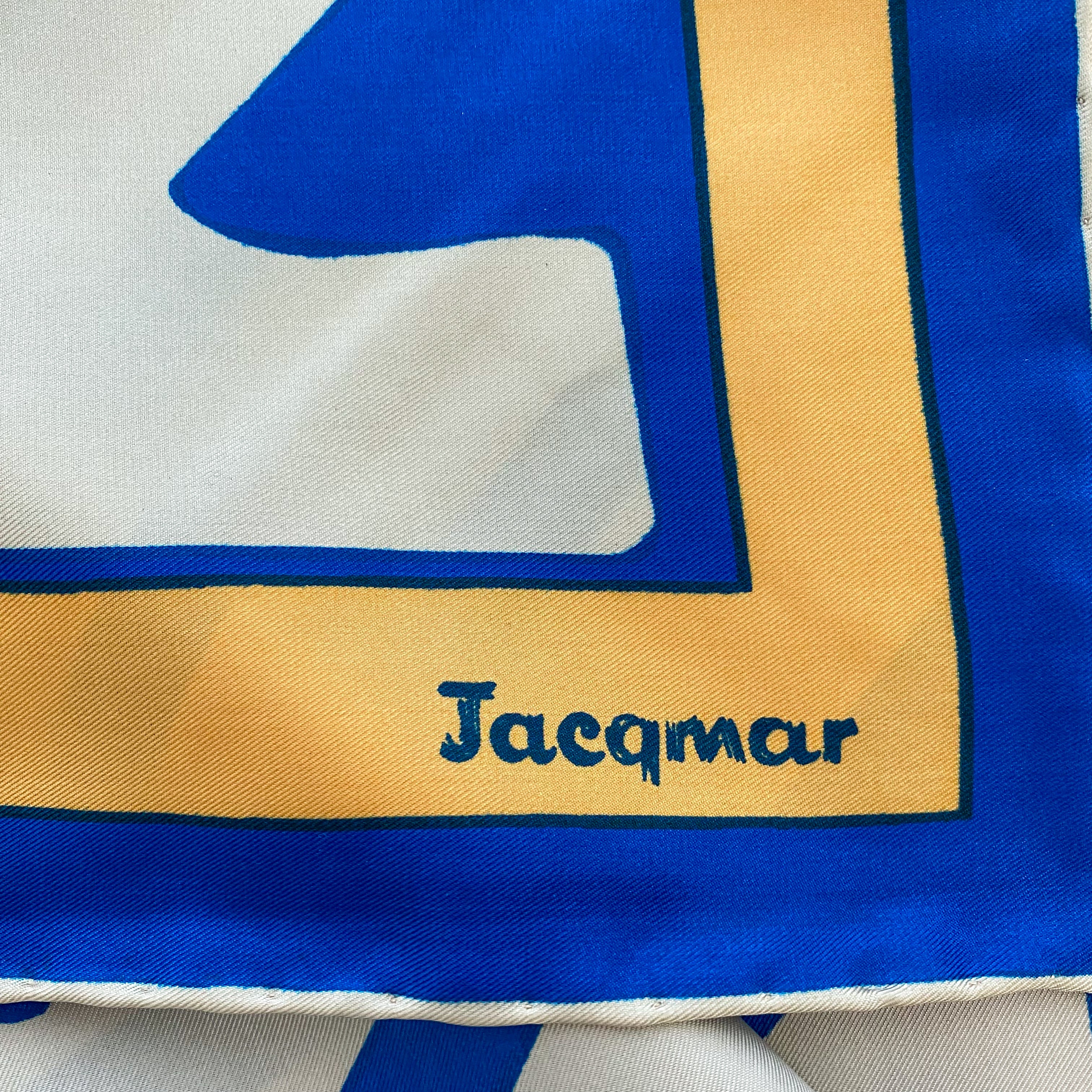 Brand New 1970s Jacqmar Vintage Silk Scarf