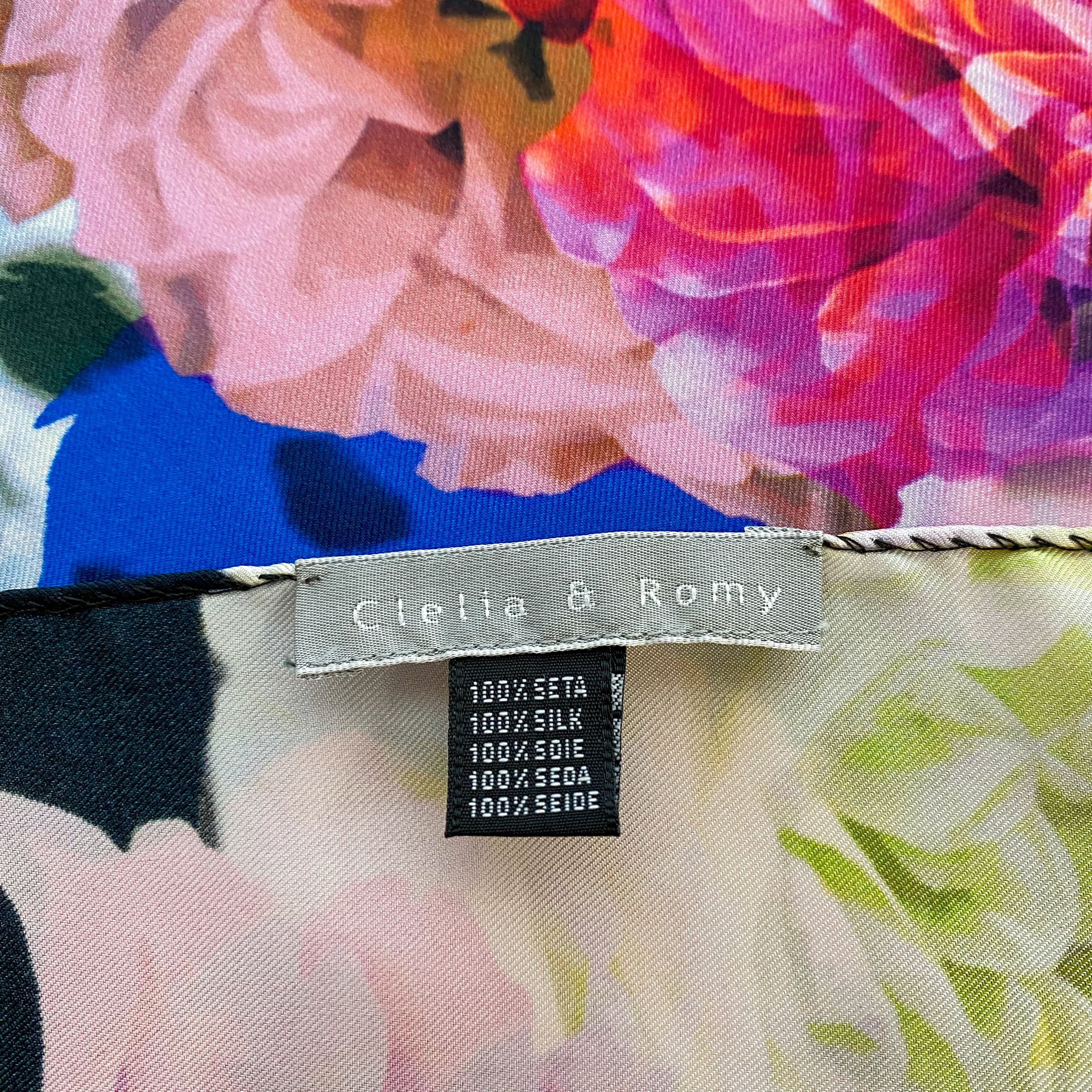 Clelia & Romy Abstract Silk Scarf