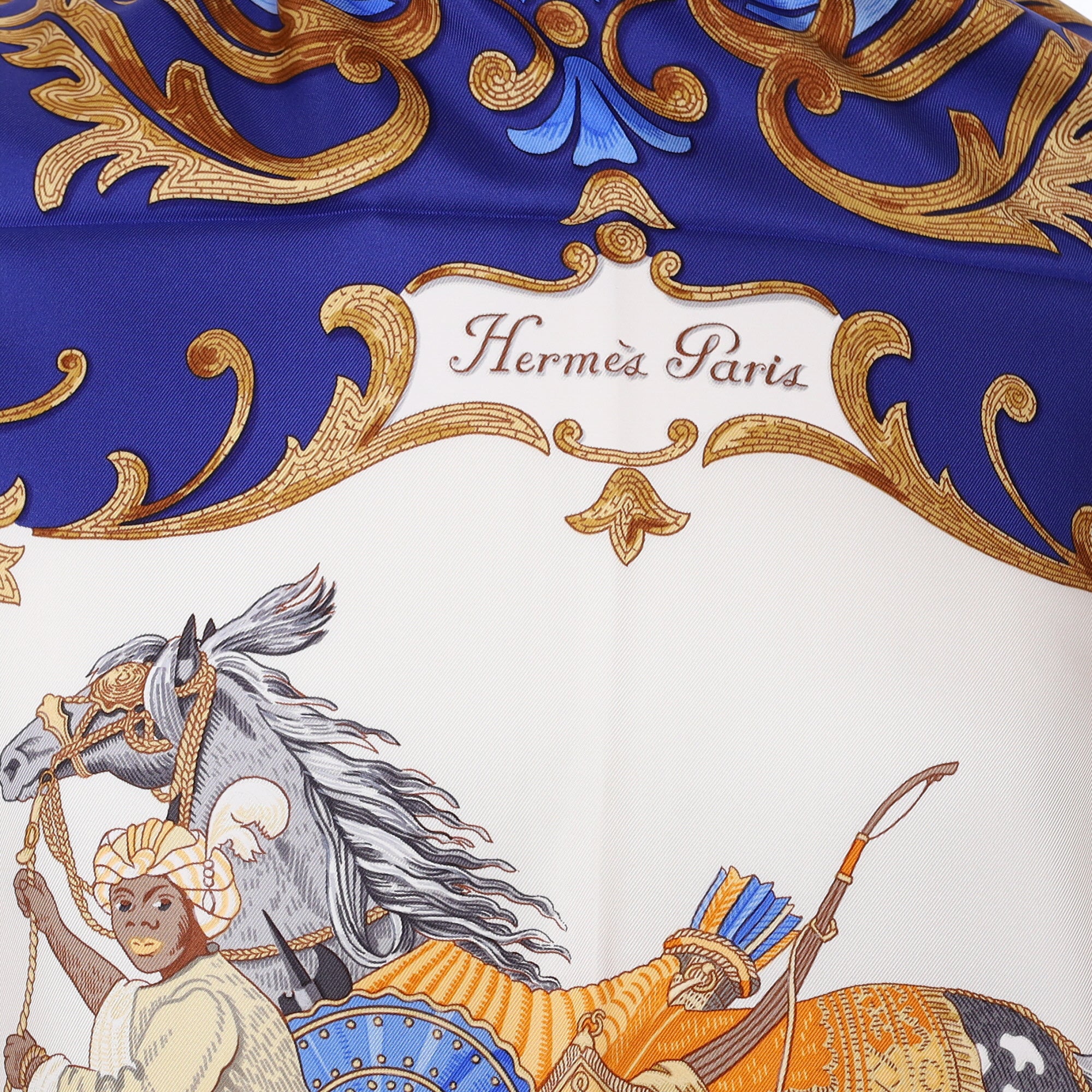 Pristine Hermès Cheval Turc Silk Scarf