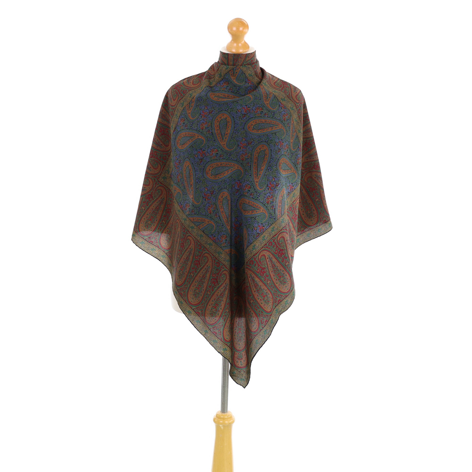 Paisley Pattern Italian Vintage Silk Scarf