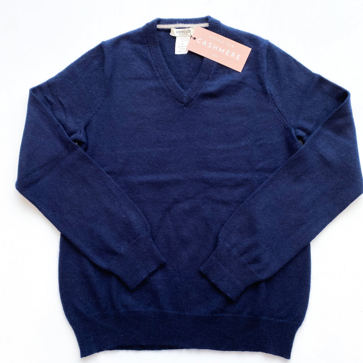 Children’s Navy Blue Cashmere V-Neck Jumper Age 10