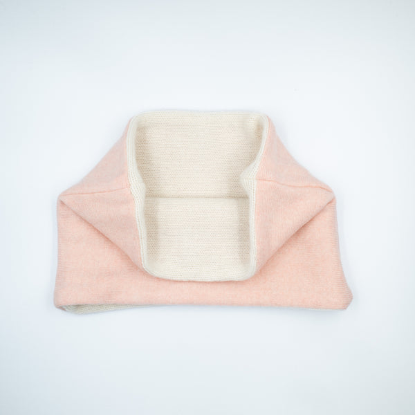 Oyster Pink and Cream Neck Warmer