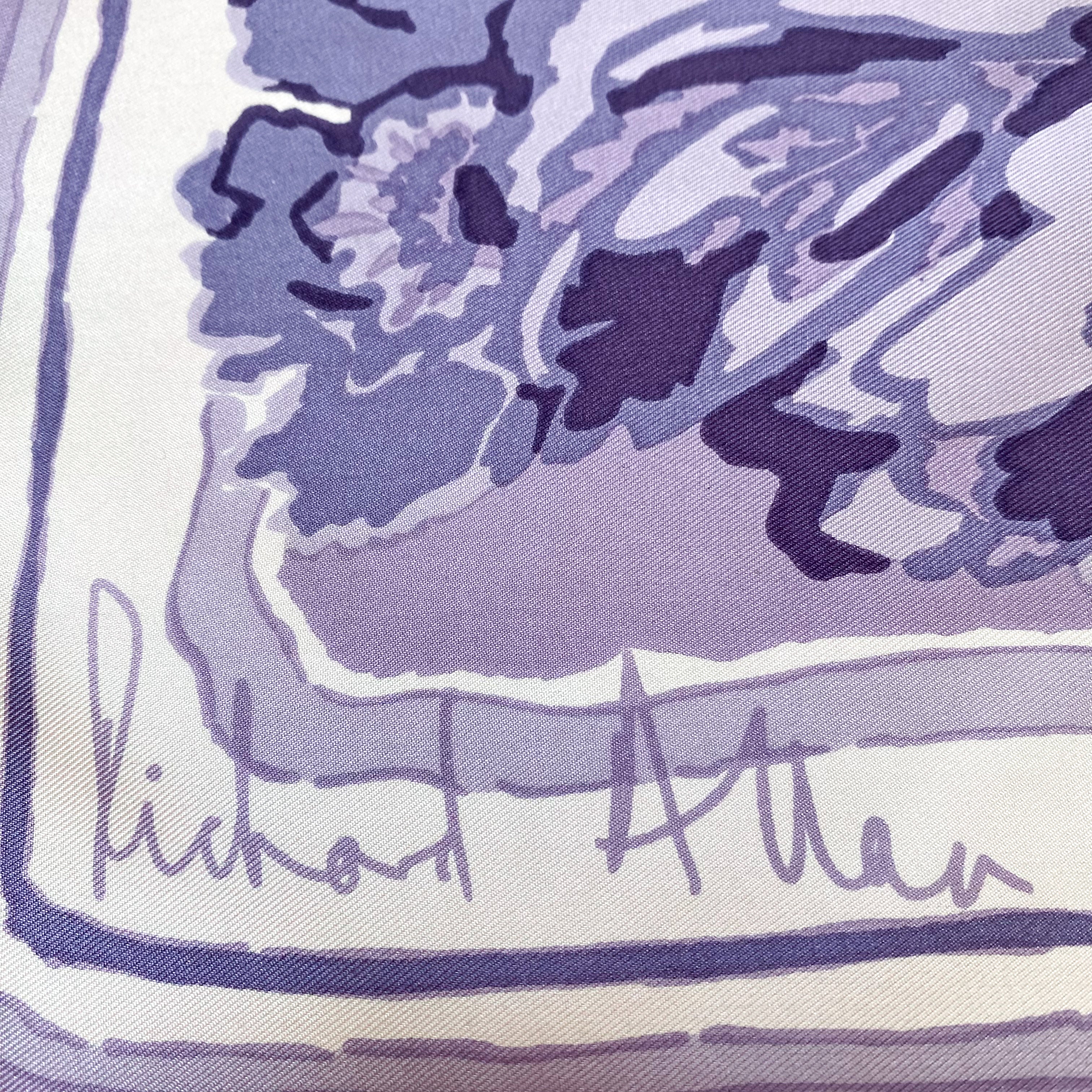 Purple Richard Allan Silk Scarf