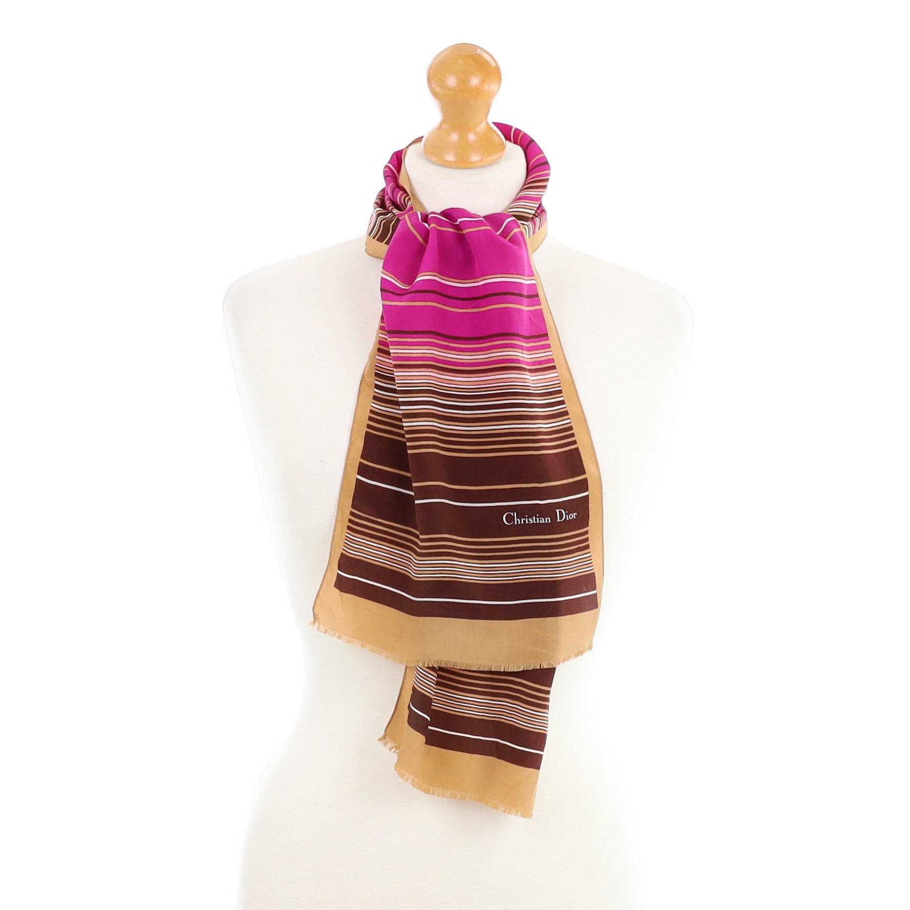 1970s Christian Dior Vintage Silk Scarf
