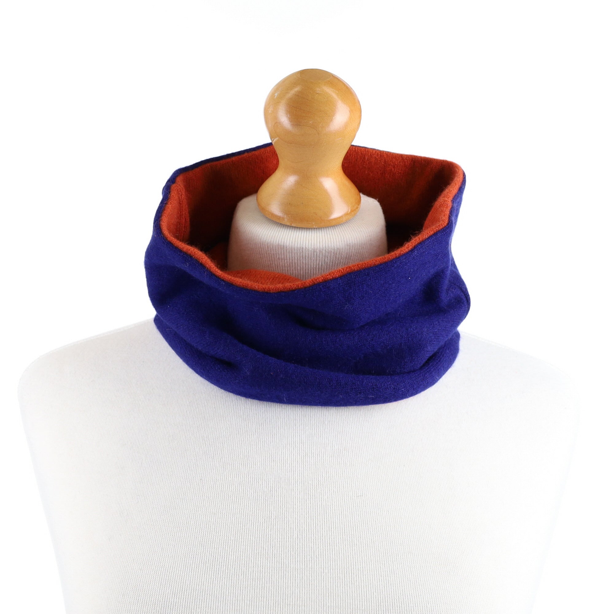 Men’s Navy Blue and Orange Neck Warmer