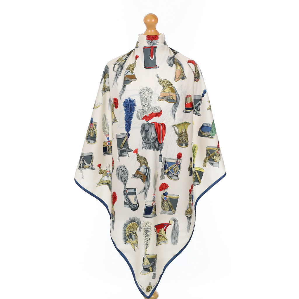 Hermès Coiffures Militaires Silk Scarf Quite Rare