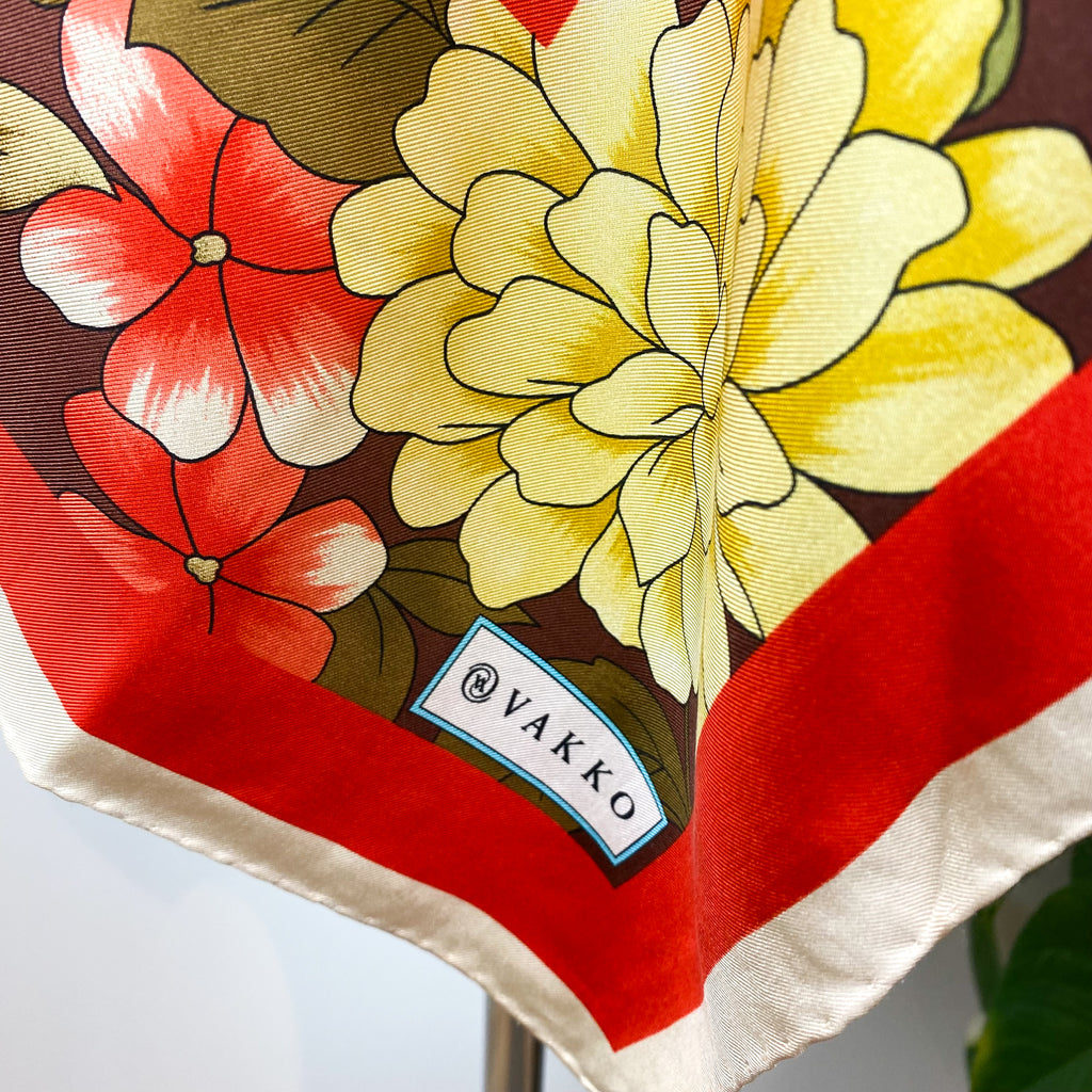 Immaculate Aspinal of London Floral Designer Silk Scarf