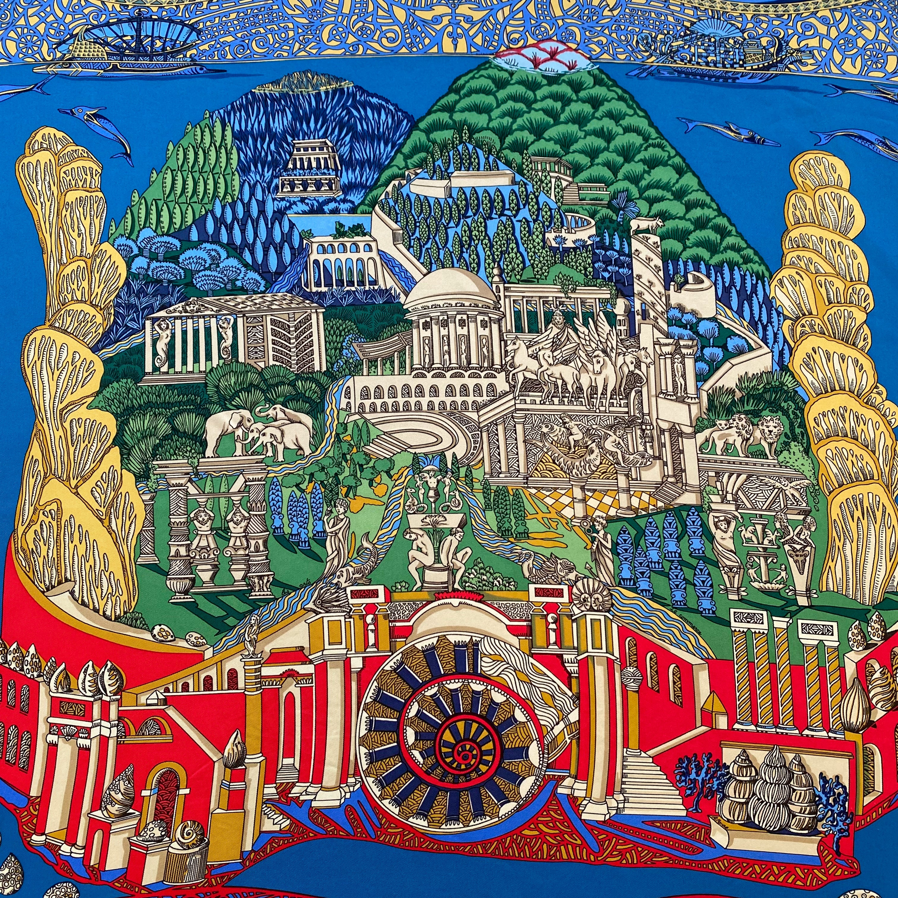 Boxed Hermès L’atlantide Silk Scarf