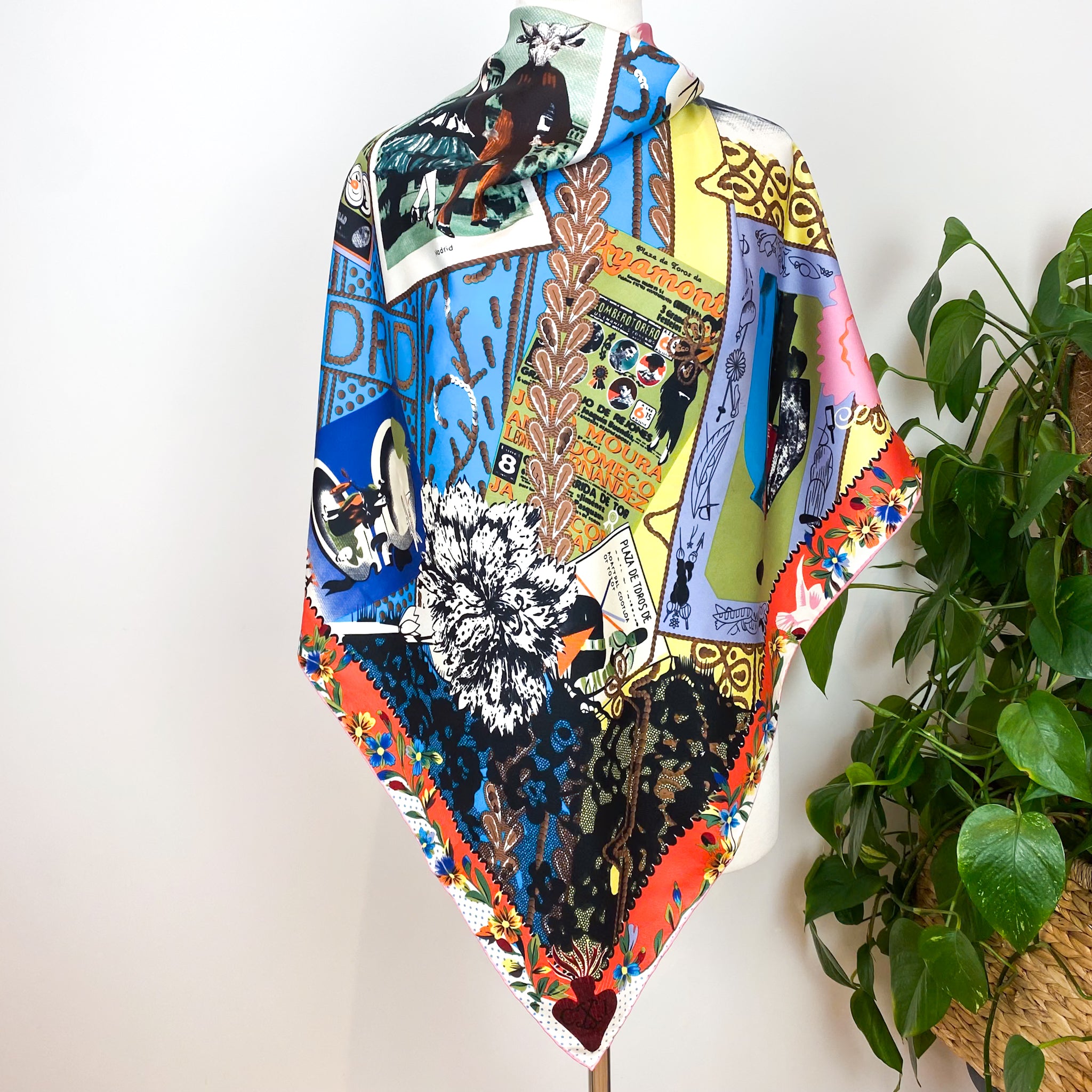 Christian Lacroix Floral Designer Silk Scarf