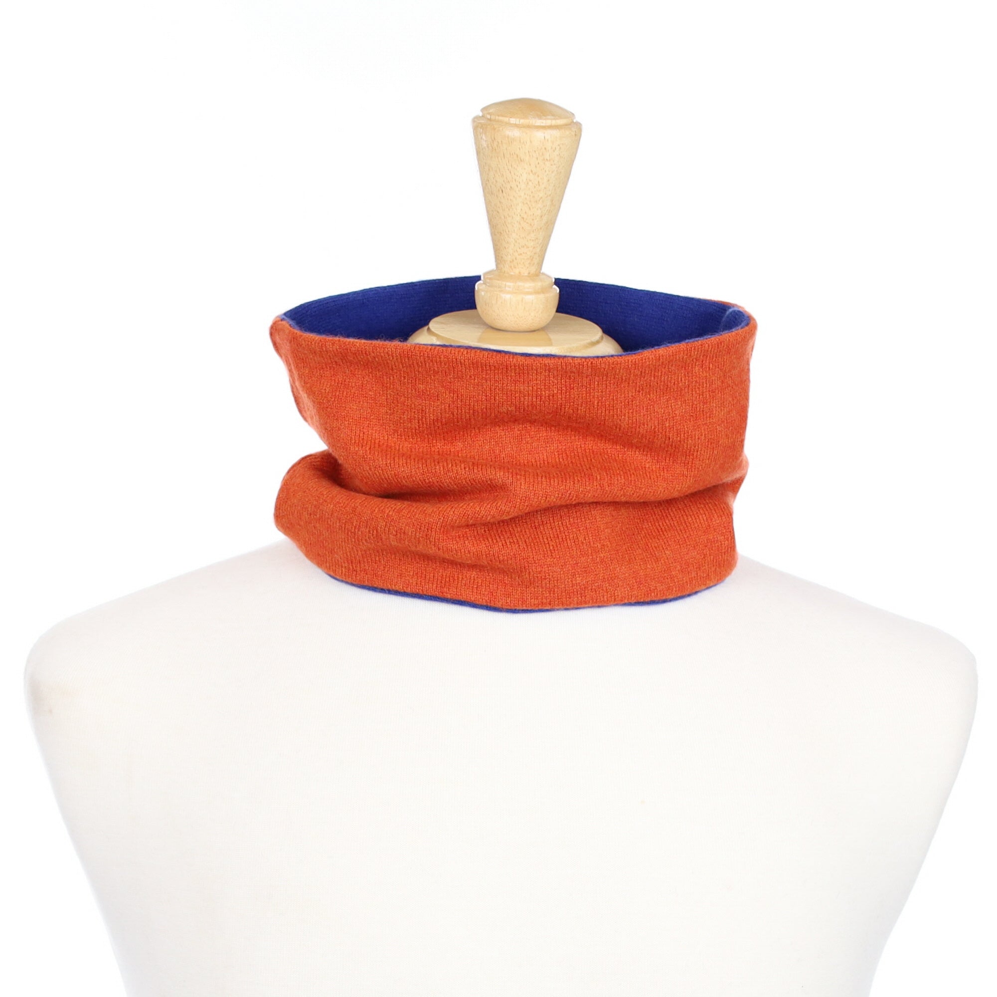 Burnt Orange and Cobalt Neck Warmer