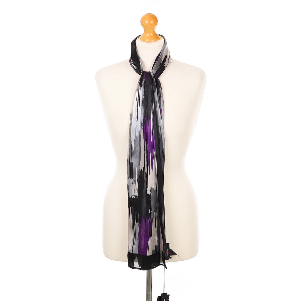 Brand New Jasper Conran Grey and Purple Silk Scarf