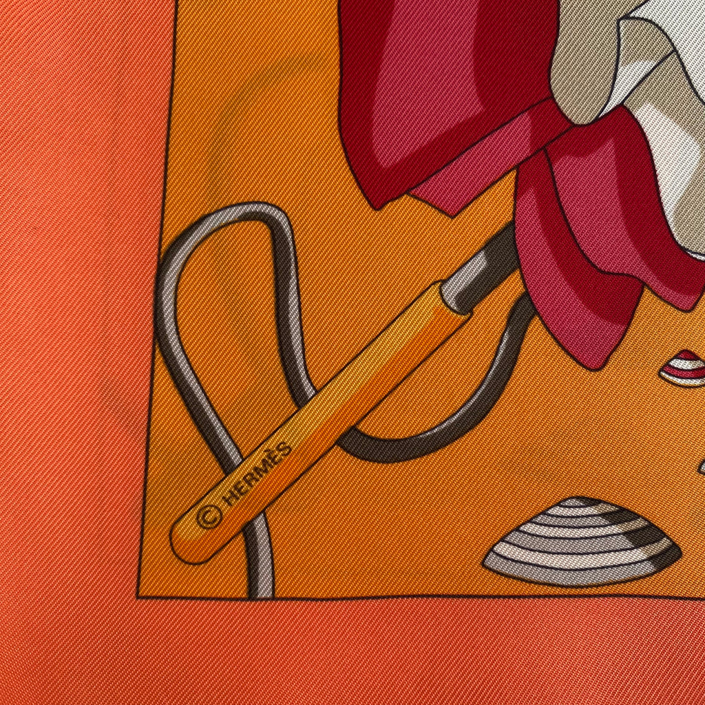 Hermès Charmes Des Plages Normandes Silk Scarf