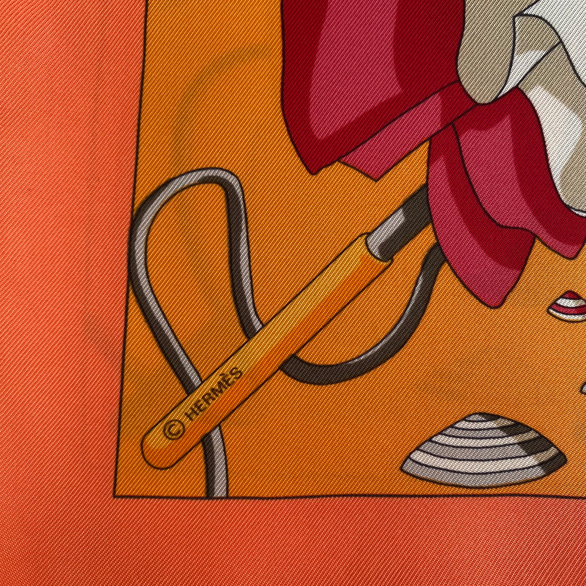 Hermès Charmes Des Plages Normandes Silk Scarf