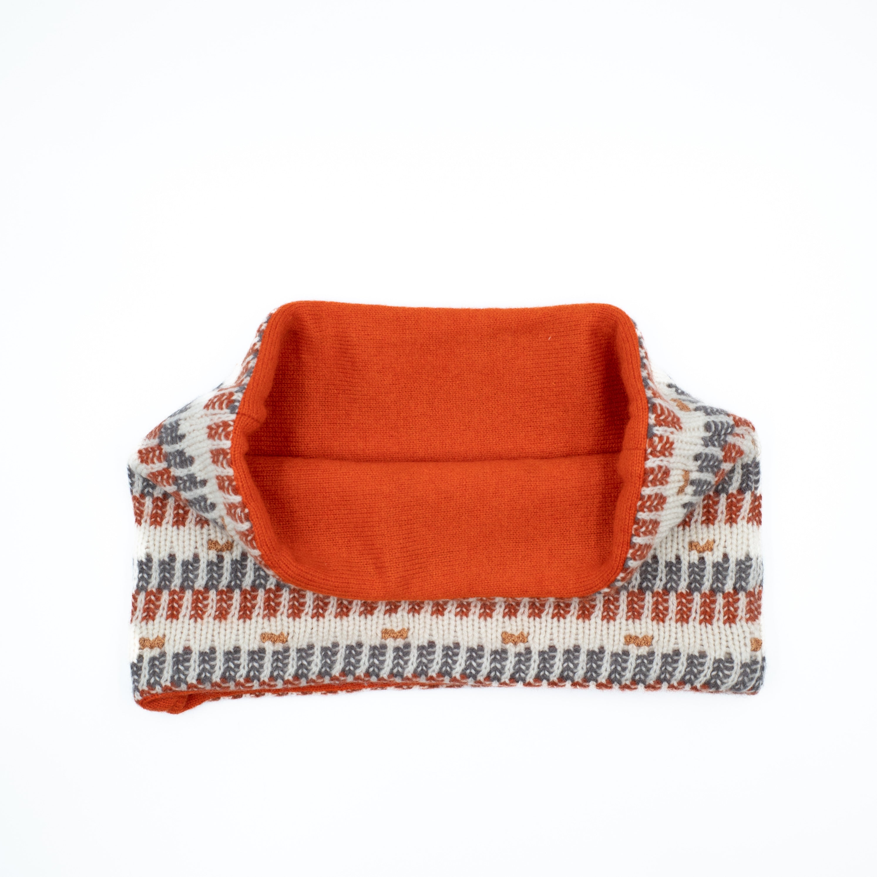 Tomato Orange Pattern Chunky Neck Warmer