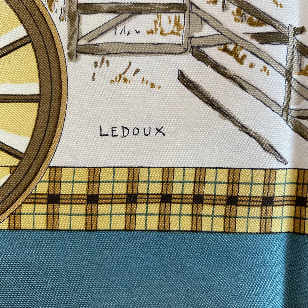Hermès L’ Hiver En Poste Silk Scarf
