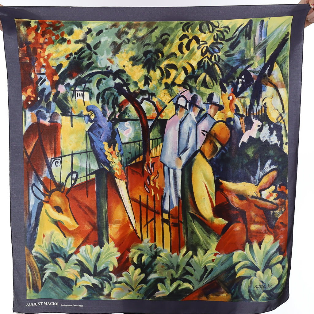 August Macke Zoological Garden Silk Scarf