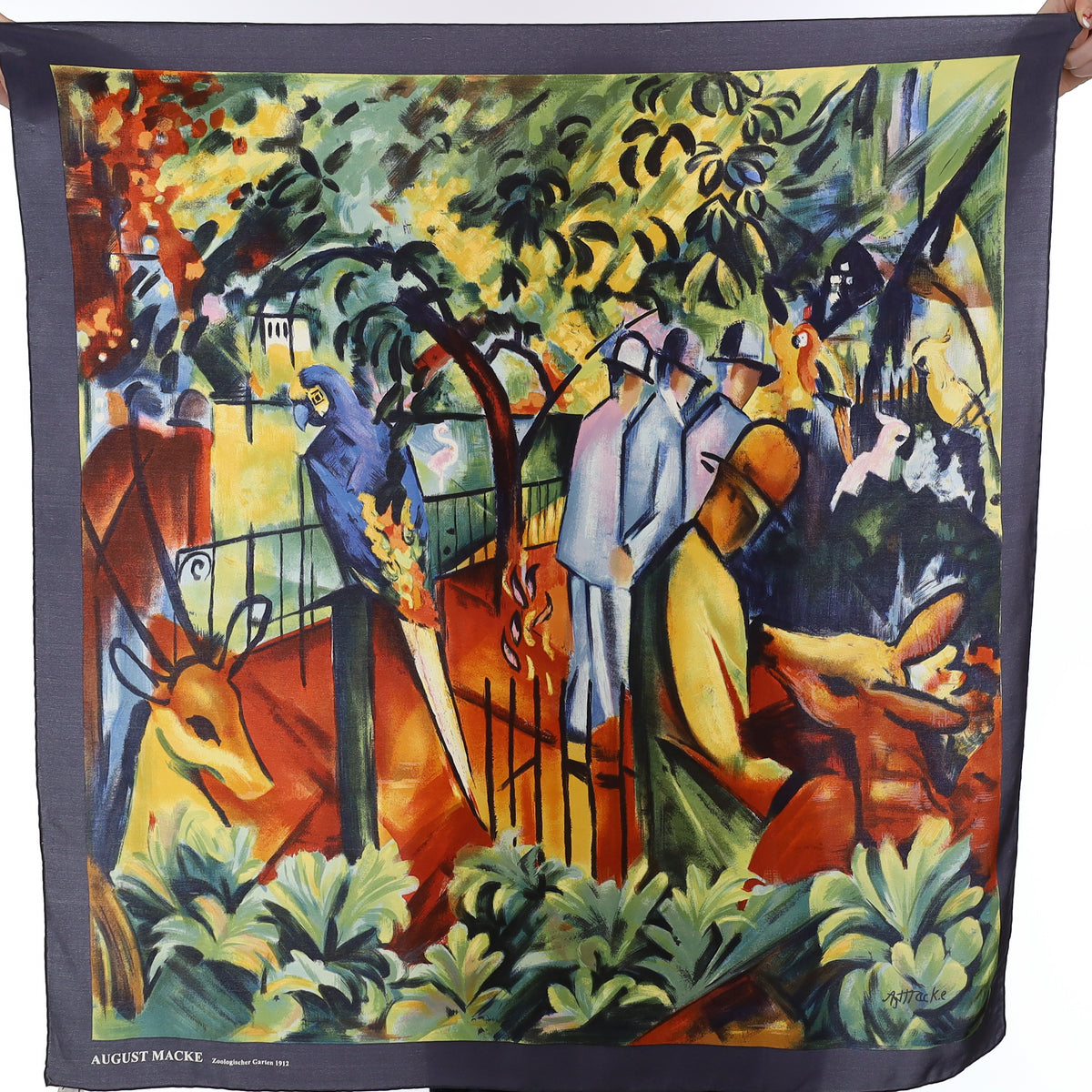 August Macke Zoological Garden Silk Scarf
