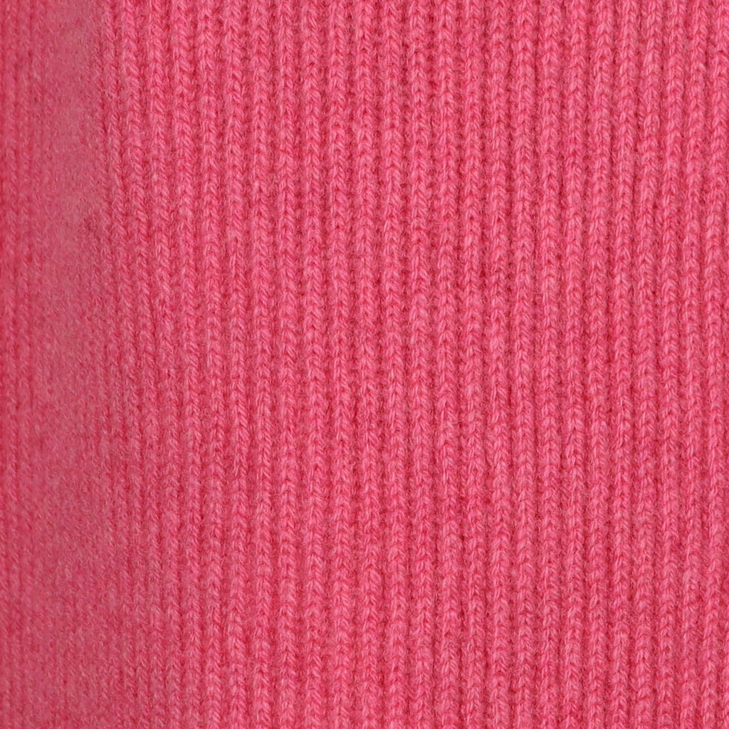 Brand New Scottish Loganberry Pink Rib Cashmere Scarf