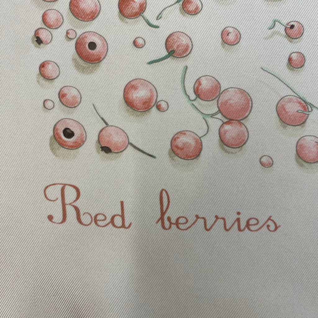 Hermès Red Berries Silk Scarf Quite Rare