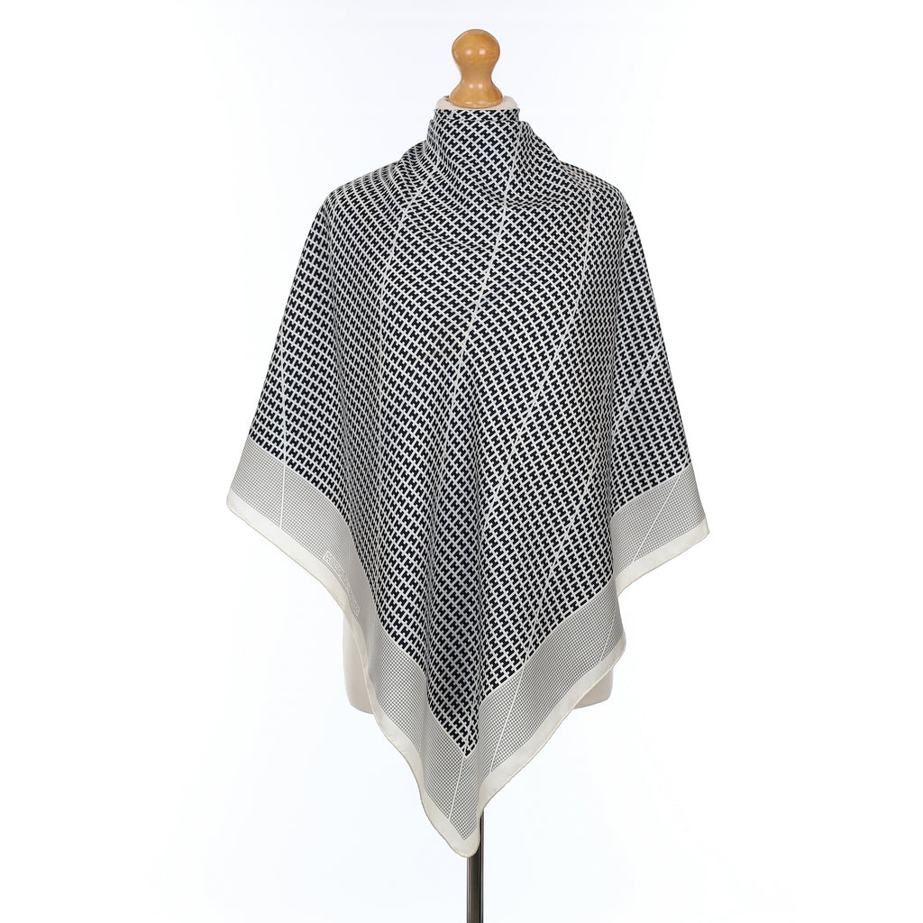Hermès H En Biais Silk Scarf