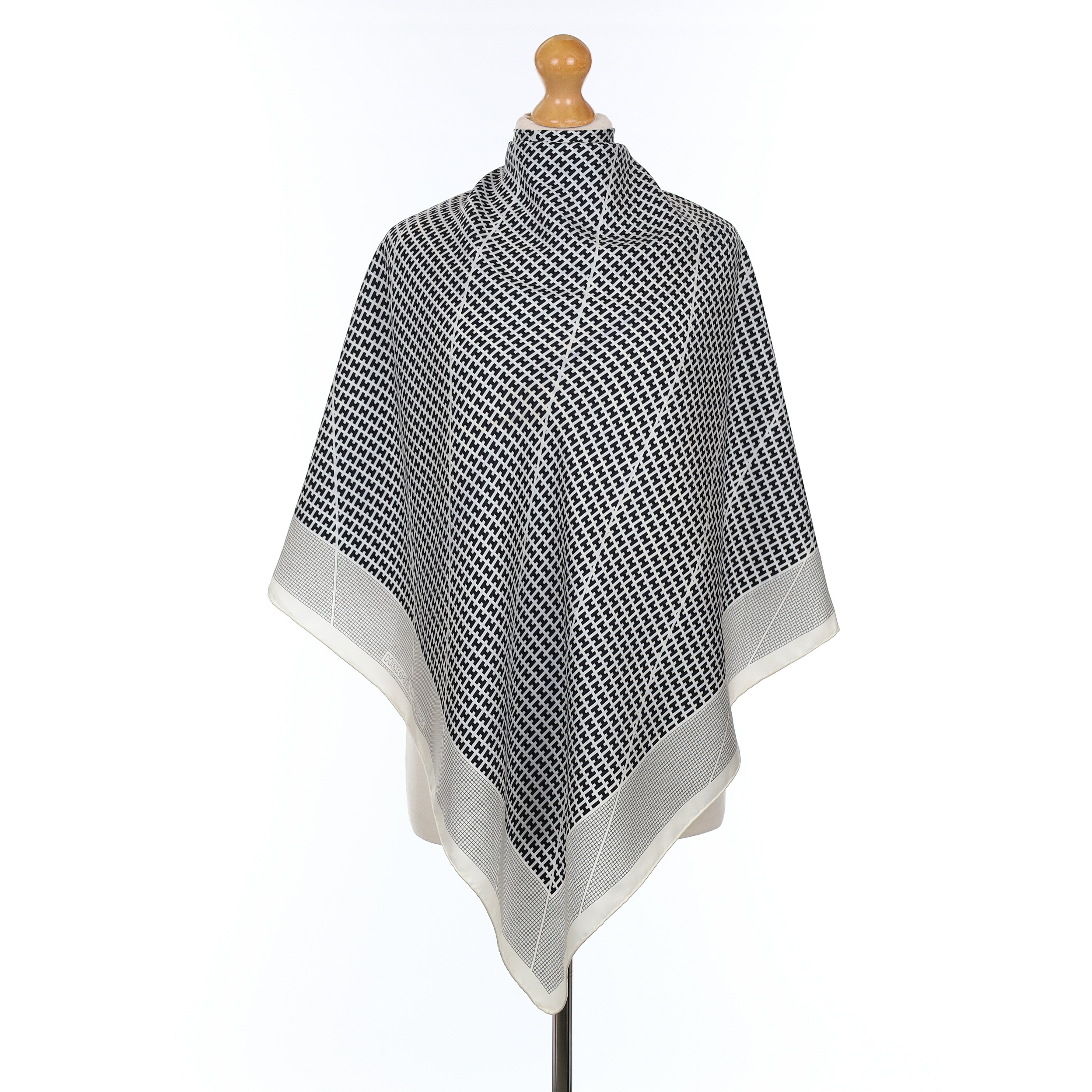 Hermès H En Biais Silk Scarf