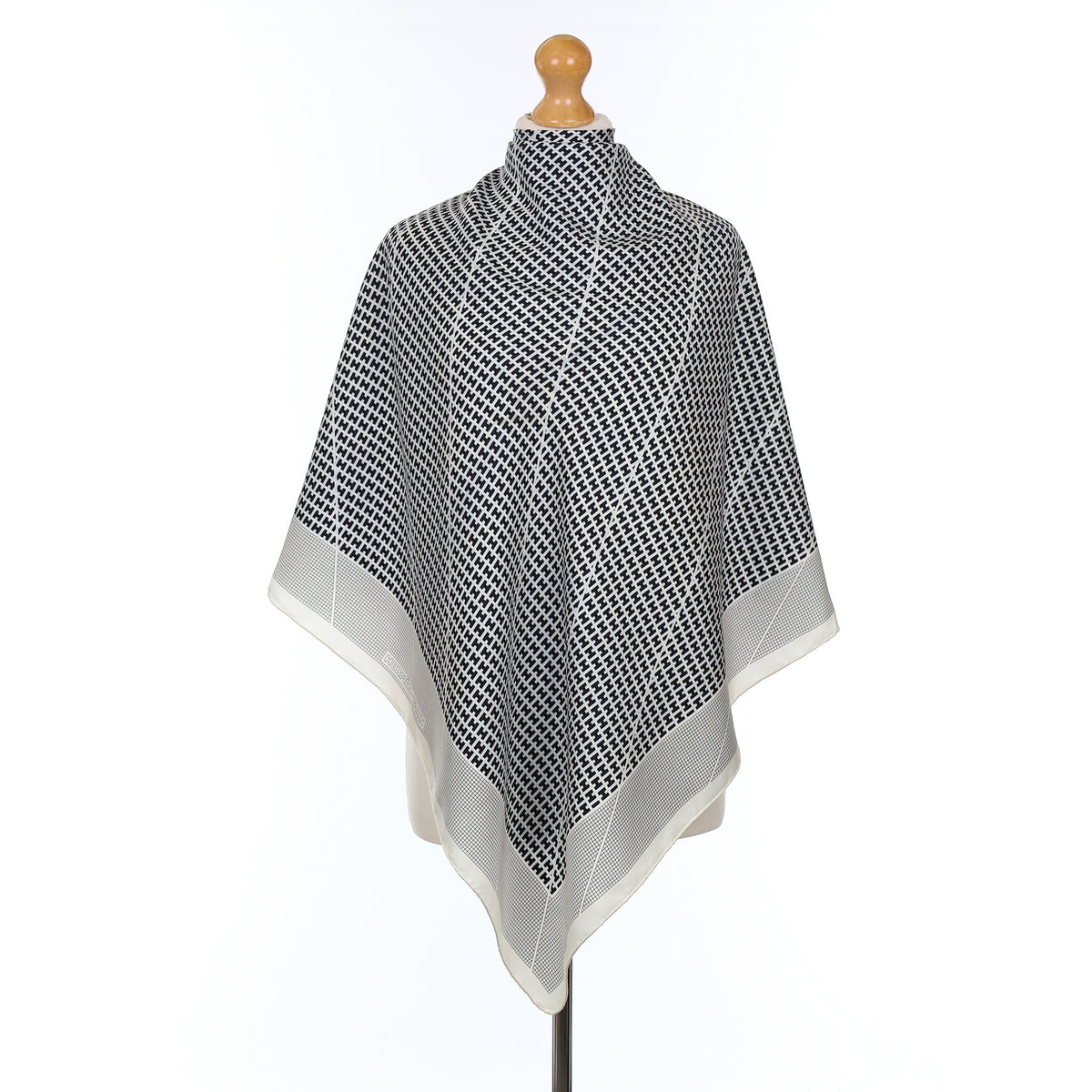 Hermès H En Biais Silk Scarf