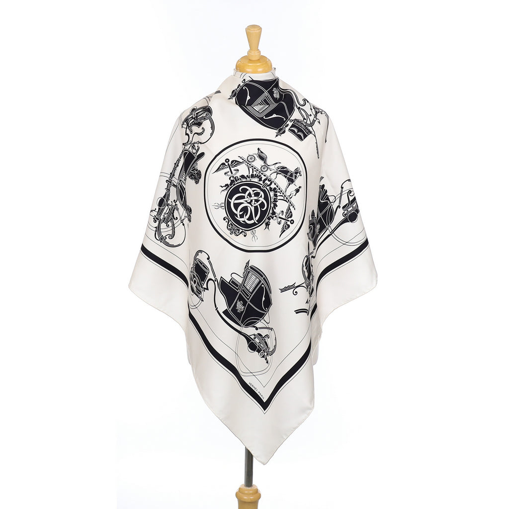 Pristine Hermès Ex Libris Silk Scarf