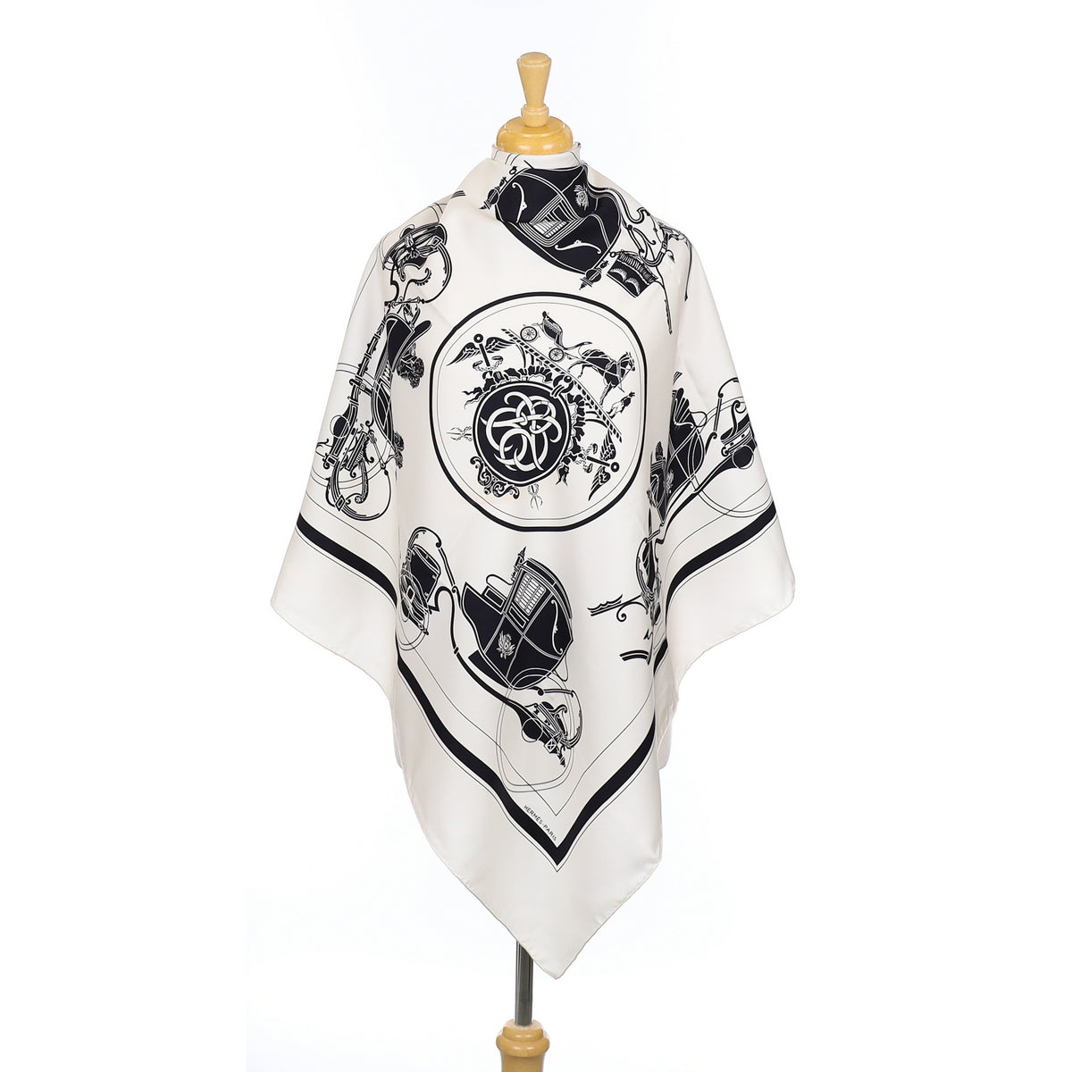 Pristine Hermès Ex Libris Silk Scarf