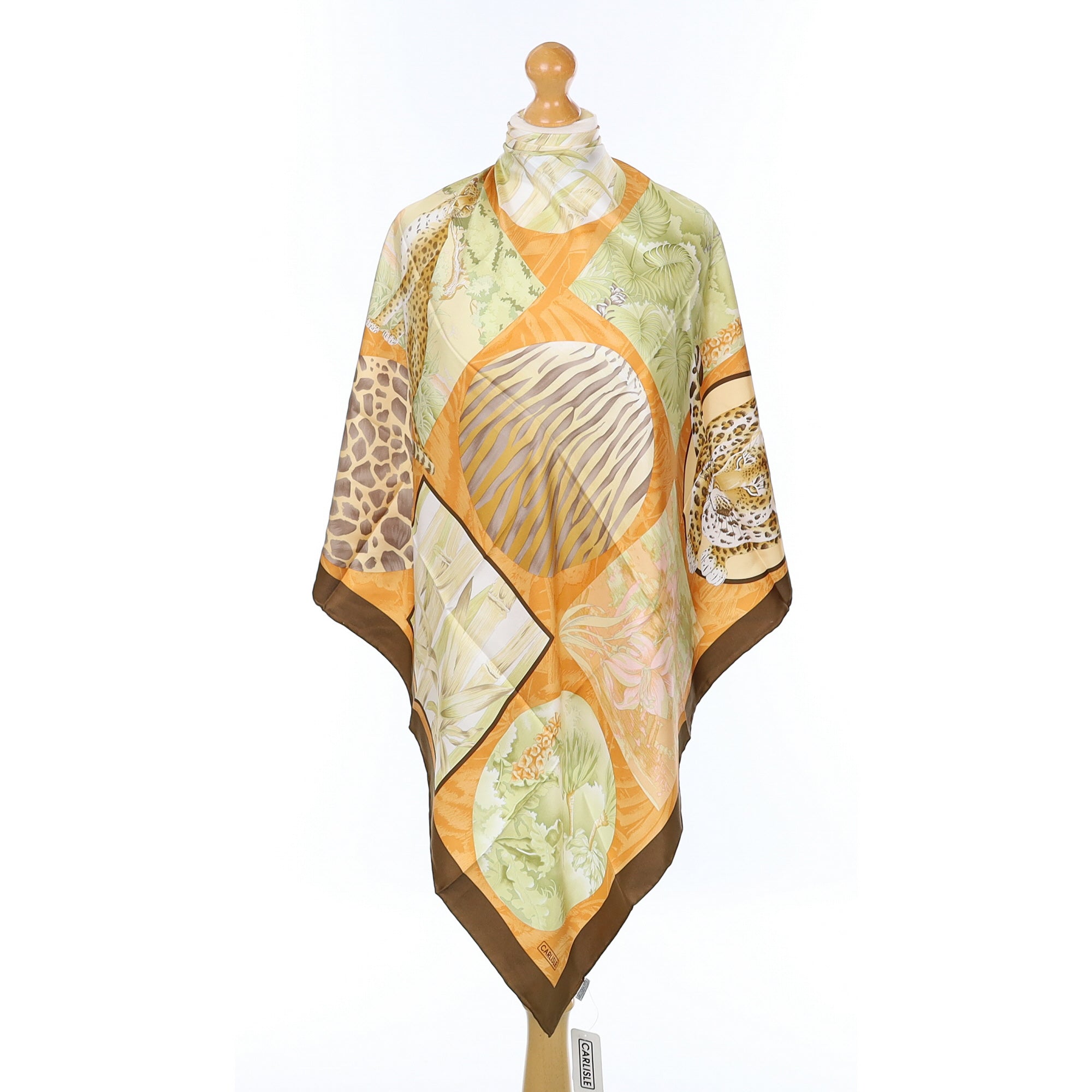 Brand New Carlisle African Bush Themed Silk Scarf