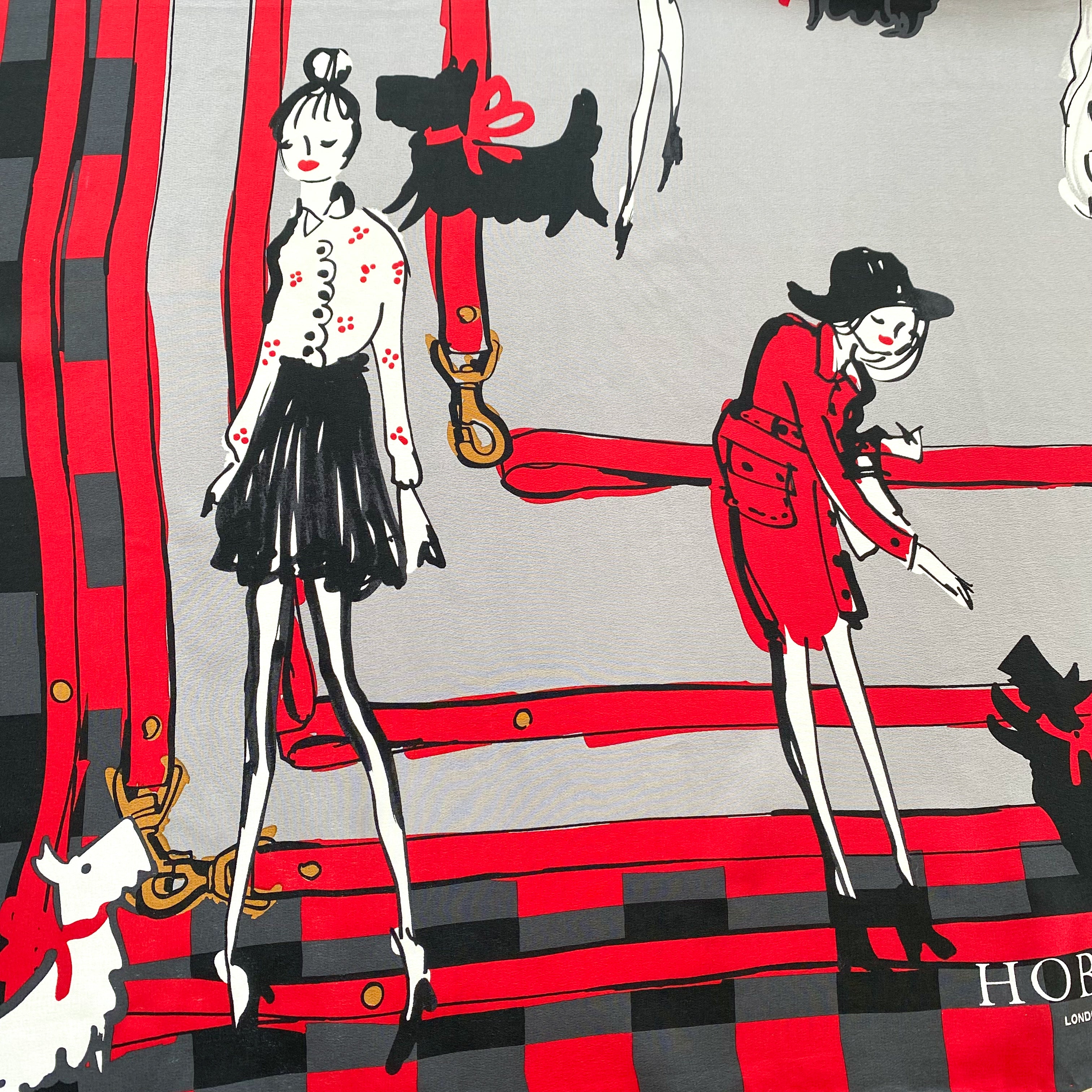 Hobbs Dog Walking Silk Scarf