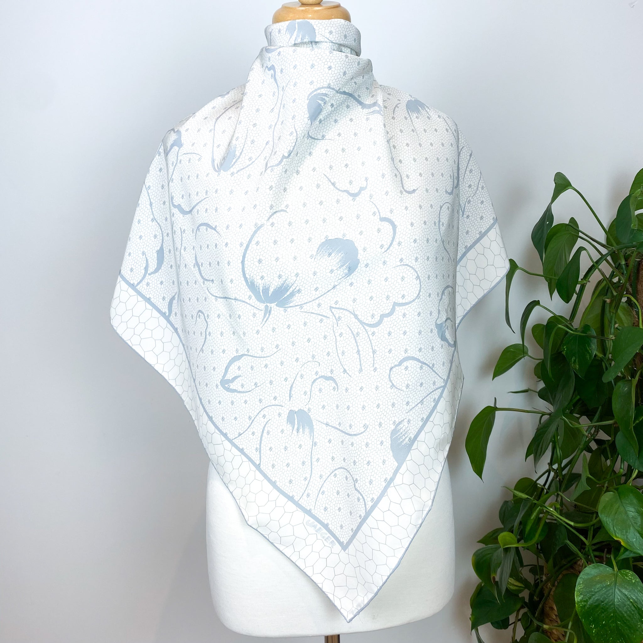 Jaeger Abstract Vintage Silk Scarf