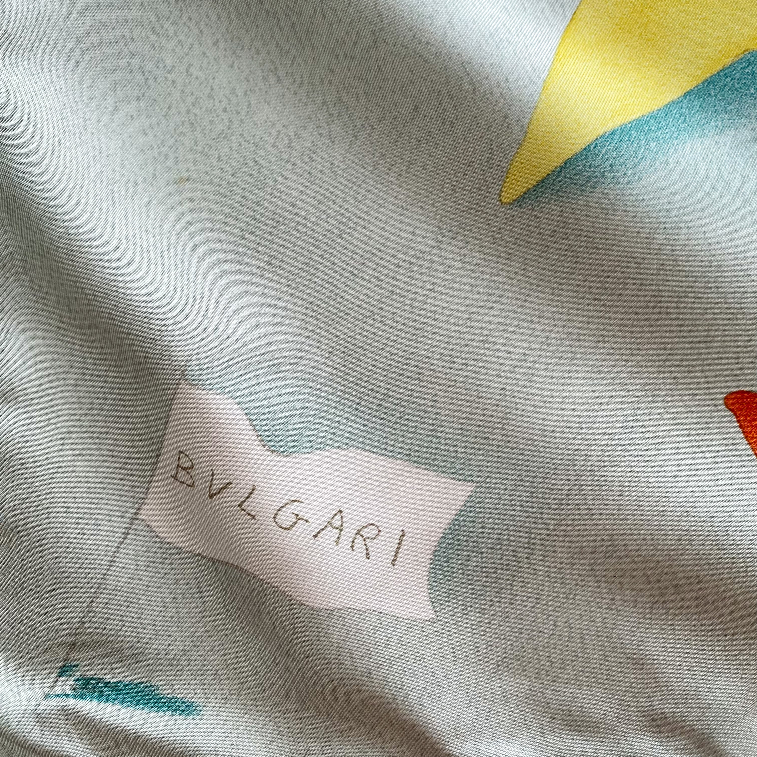 Bvlgari Seaside Designer Silk Scarf