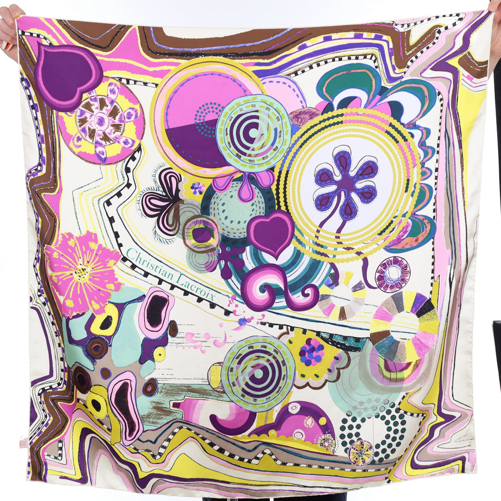 Immaculate Christian Lacroix Multicoloured Silk Scarf